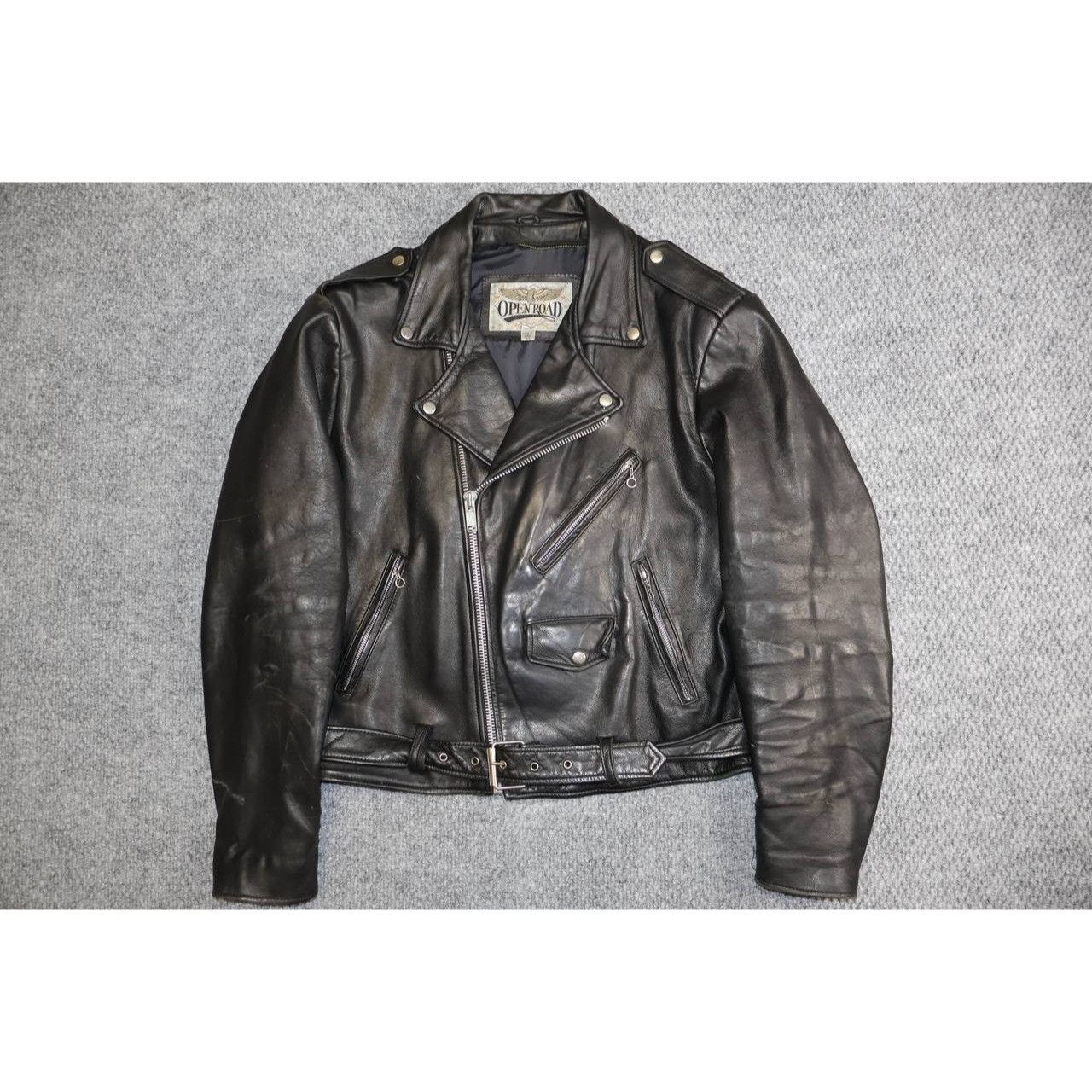 Vintage Vintage Wilsons Open Road Black Leather Motorcycle Jacket Size US L / EU 52-54 / 3 - 9 Thumbnail