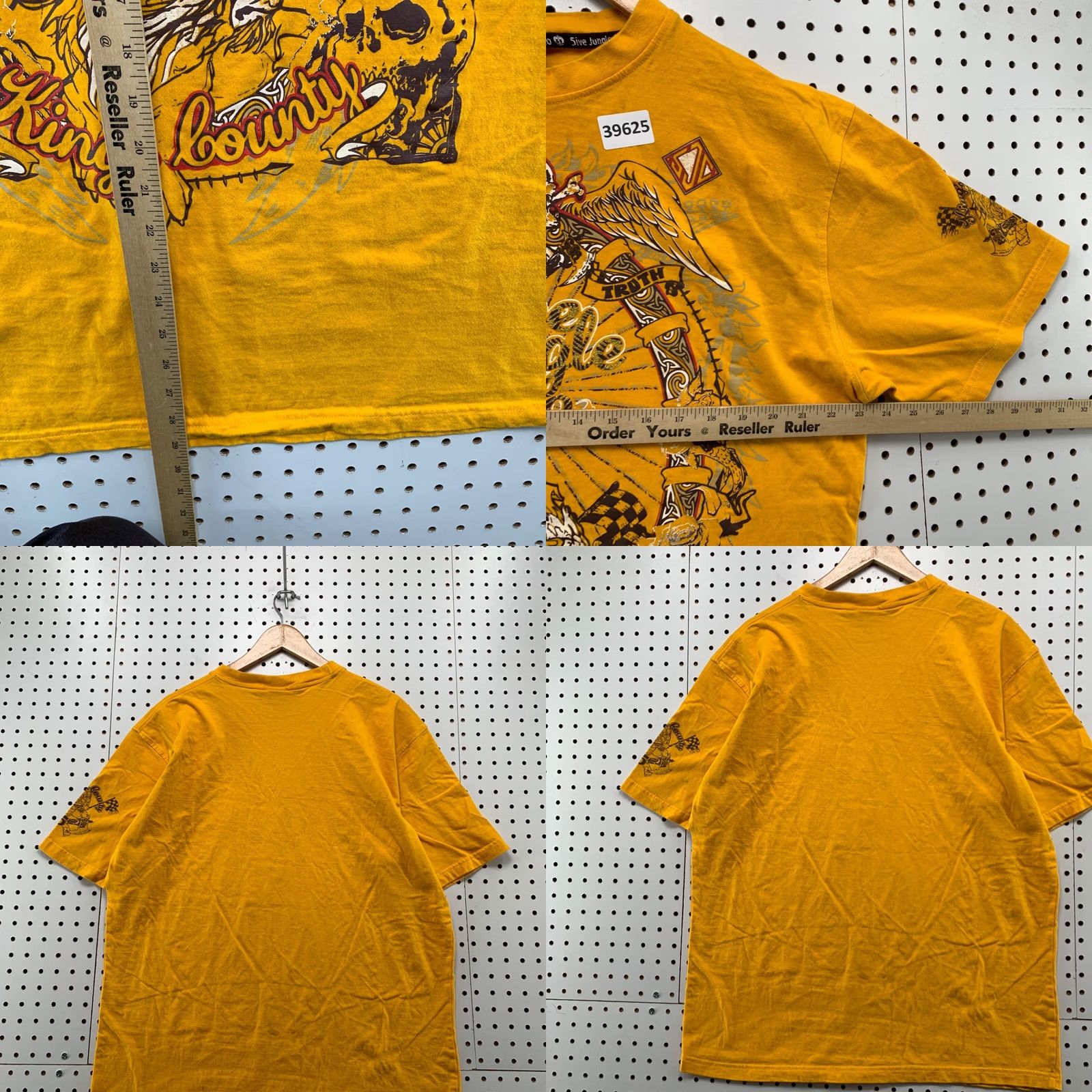 Affliction VINTAGE Y2K Affliction 5ive Jungle Shirt Mens XL Yellow Skill Gothic Size US XL / EU 56 / 4 - 9 Thumbnail
