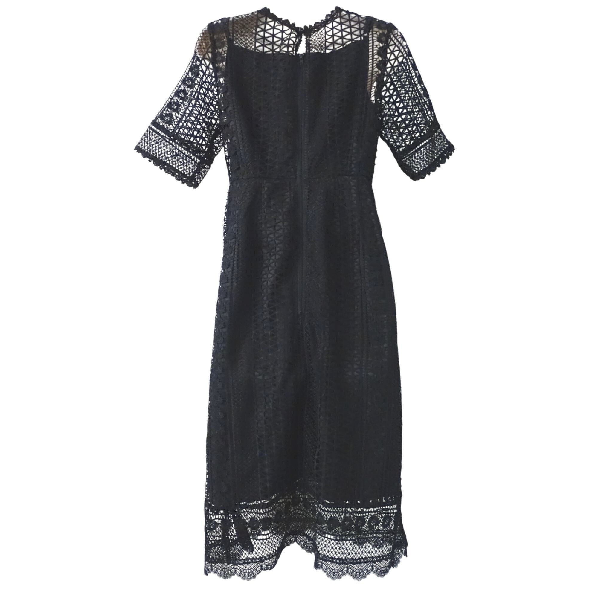 Other Tresmoi Black Lace A-line Dress Women Size M Short Sleeve Size M / US 6-8 / IT 42-44 - 3 Thumbnail