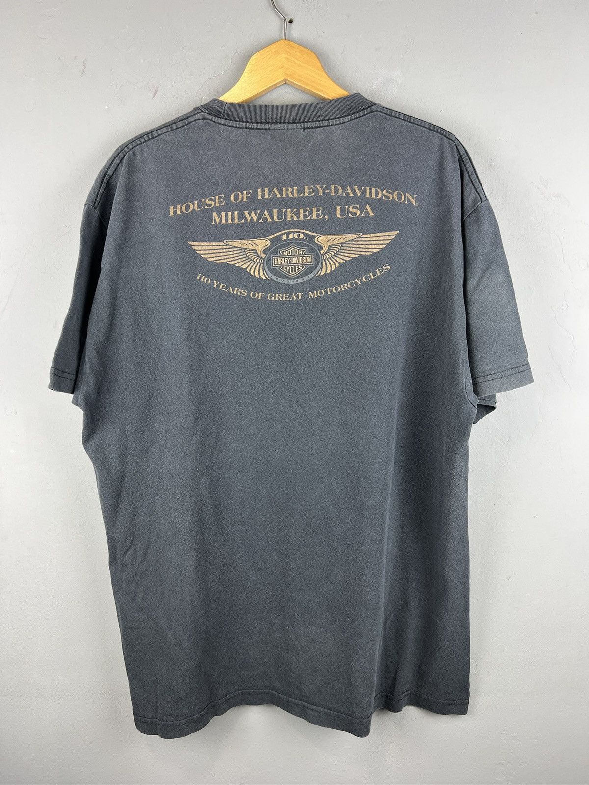 Harley Davidson × Vintage Vintage Harley Davidson 90s Milwaukee USA T shirt Size US XL / EU 56 / 4 - 7 Thumbnail