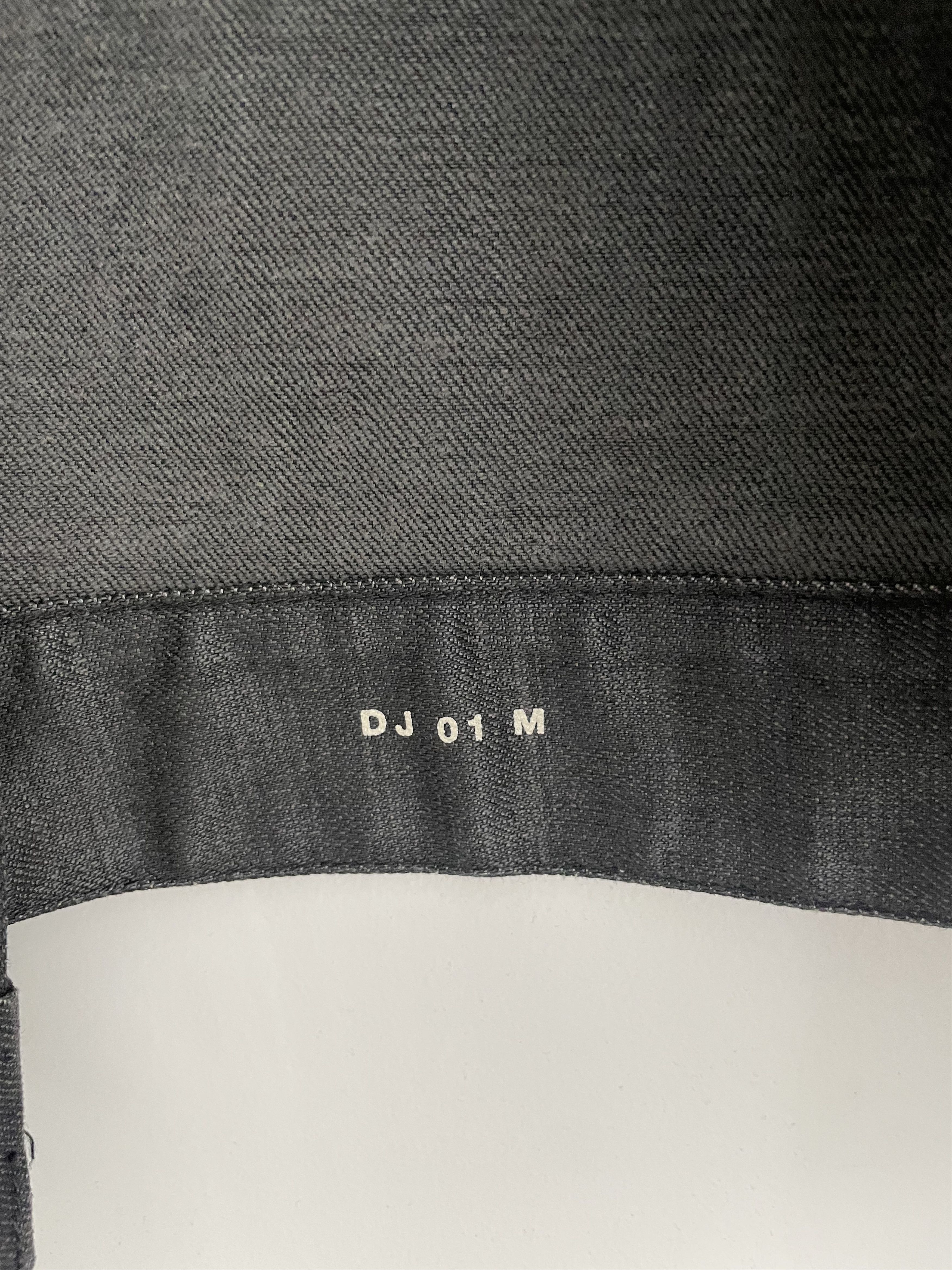 Saint Laurent Paris Hedi Slimane black Waxed Denim jacket 2013 Size US L / EU 52-54 / 3 - 6 Thumbnail