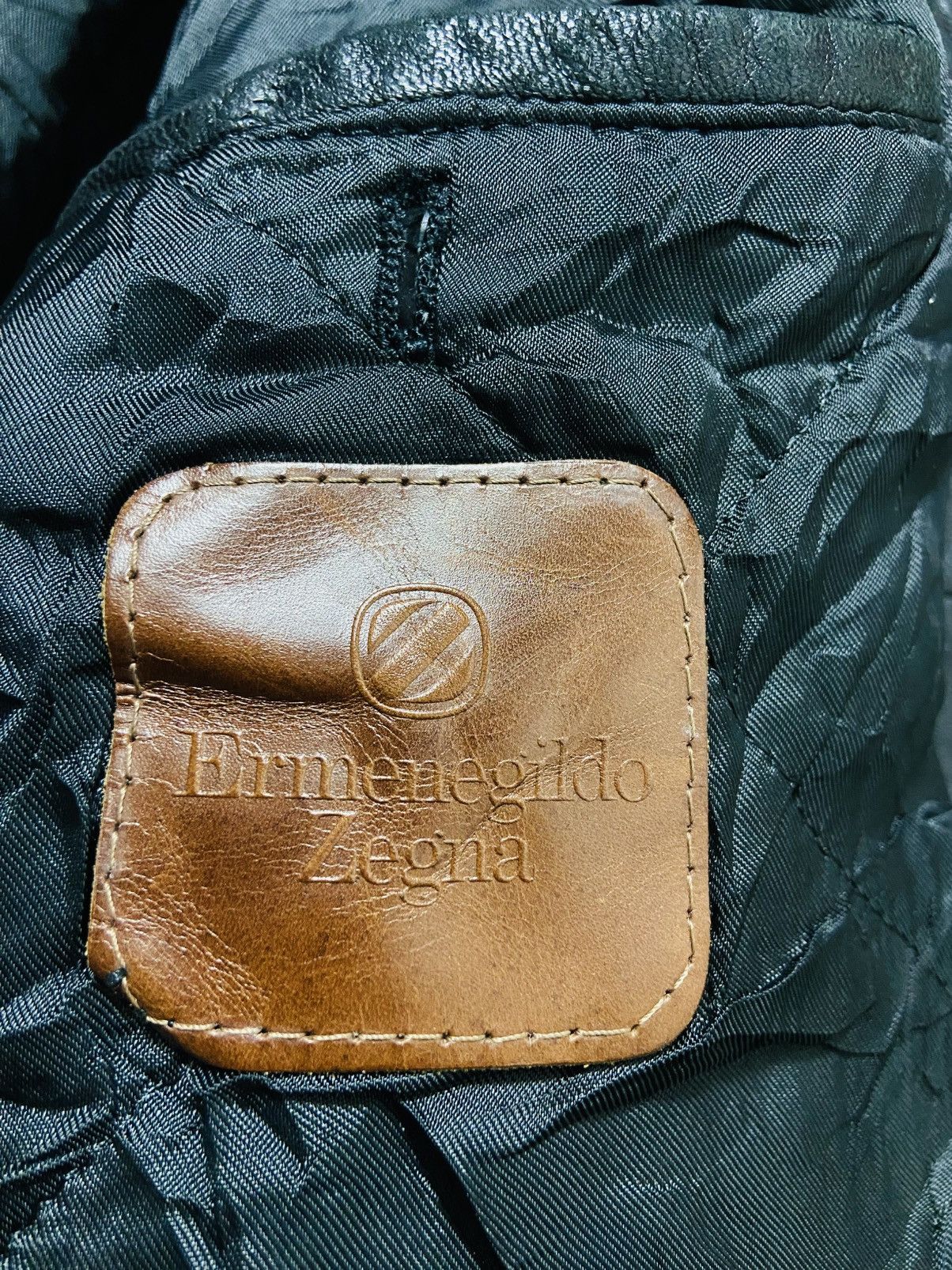 Ermenegildo Zegna Ermenegildo Zegna Leather Bomber Jacket (Made in Italy) Size US L / EU 52-54 / 3 - 15 Thumbnail