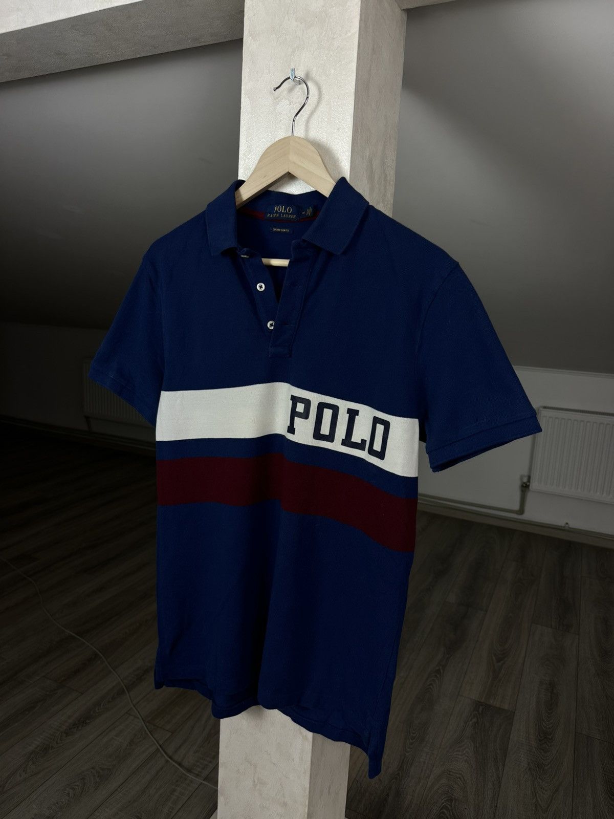 Vintage Vintage Polo Ralph Lauren Rugby Blue Polo Tee Size US M / EU 48-50 / 2 - 2 Thumbnail