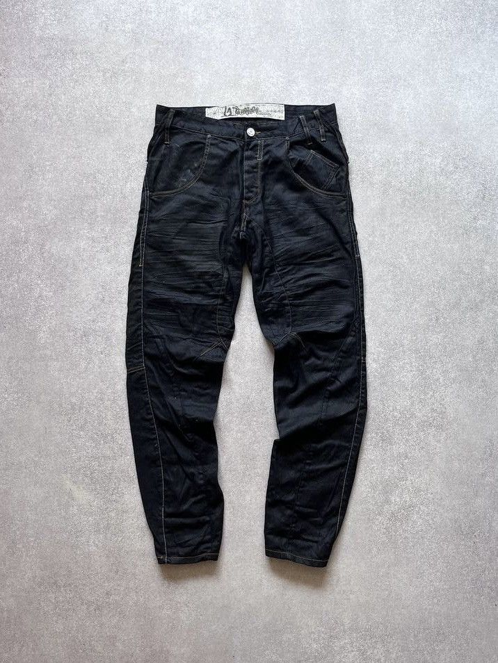 Japanese Brand Vintage J2 Baggy Avantgarde Jeans Y2K 32 Size US 32 / EU 48 - 3 Thumbnail