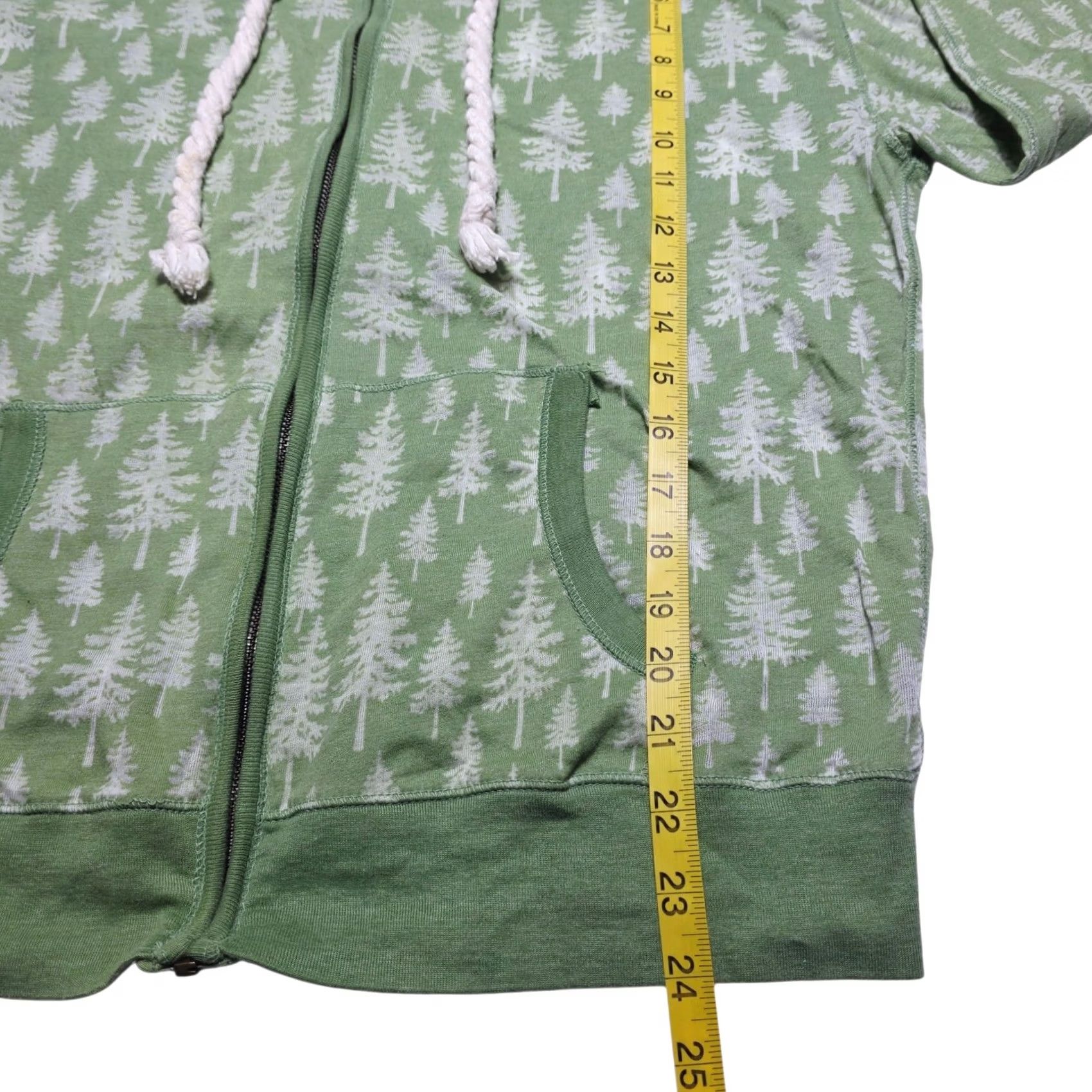 Vintage VINTAGE T.R. McTaggart Womens Full Zip Boho Thin Hoodie Green Pine Tree Aop Medium Y2k Mens Womens Size M / US 6-8 / IT 42-44 - 4 Thumbnail