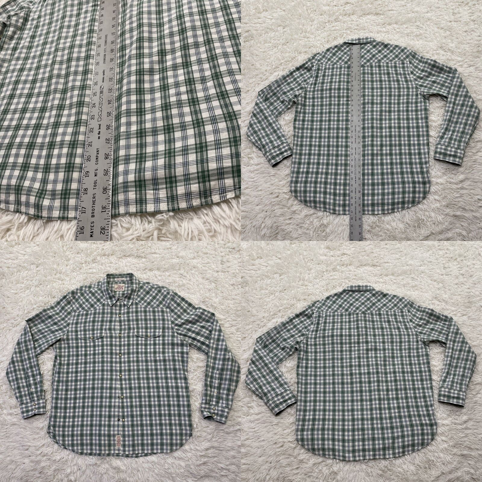 Lucky Brand LUCKY BRAND Pearl Snap Shirt Men XL Western Green Plaid California Fit 90s St. Patrick's Day Art Free-Color? Size US XL / EU 56 / 4 - 8 Thumbnail