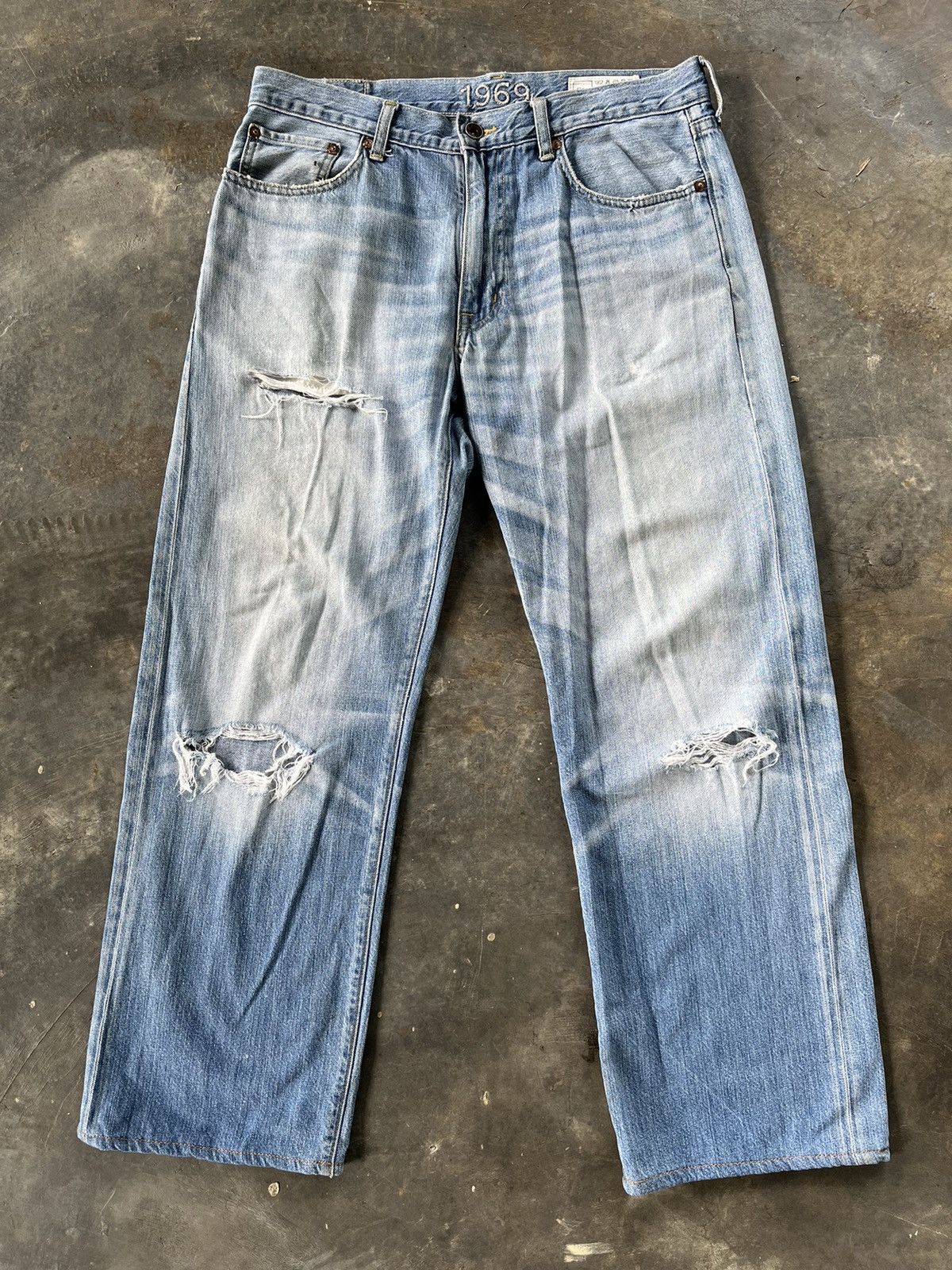 Gap × Vintage Distressed Gap Denim Size US 32 / EU 48 - 3 Thumbnail