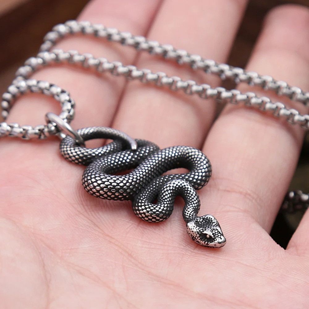 Vintage Fashion Retro Gothic Snake Necklace Size ONE SIZE - 1 Thumbnail