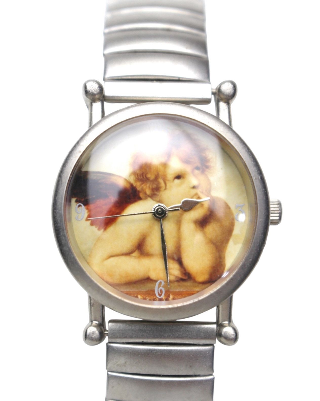 Vintage 2000S JAPANESE MADE CHERUB WATCH WITH STRETCHABLE STEEL BAND Size ONE SIZE - 1 Thumbnail