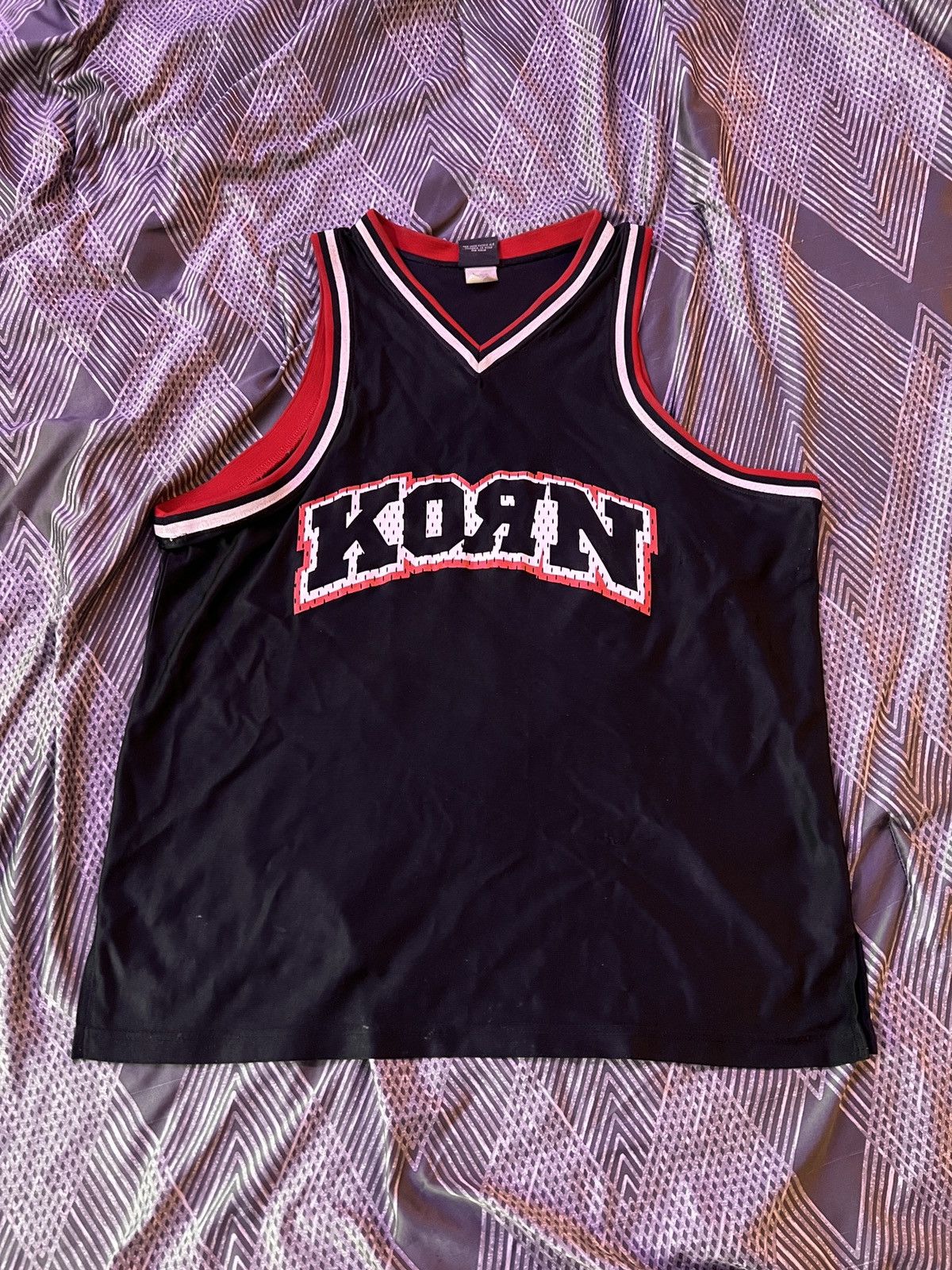 Band Tees × Vintage Vintage 98 Korn Basketball Jersey (Ultra Rare) Size US XL / EU 56 / 4 - 1 Thumbnail