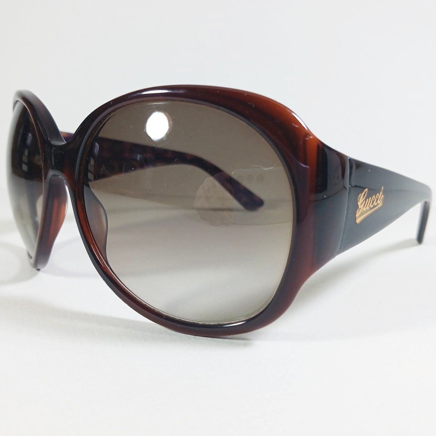 Gucci GG 2952/S 086S8 Tortoise Shell Oversized Round Sunglasses Brown Gradient Gucci × Vintage Gucci GG 2952/S Tortoise Brown Signature  main image 2