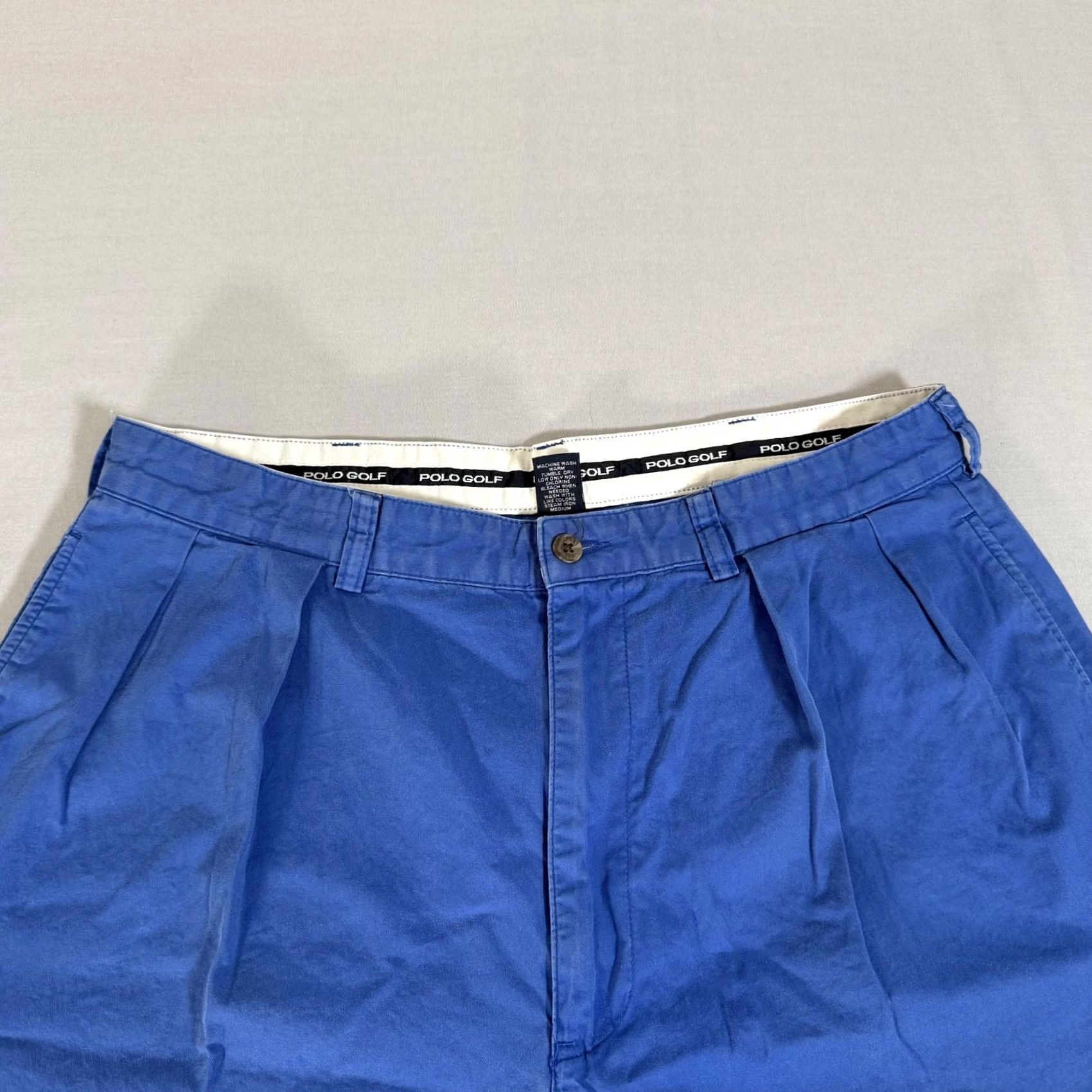 Polo Ralph Lauren Polo Ralph Lauren Mens Shorts Blue Pleated Chino Golf Cotton 35 90s Size US S / EU 44-46 / 1 - 2 Thumbnail