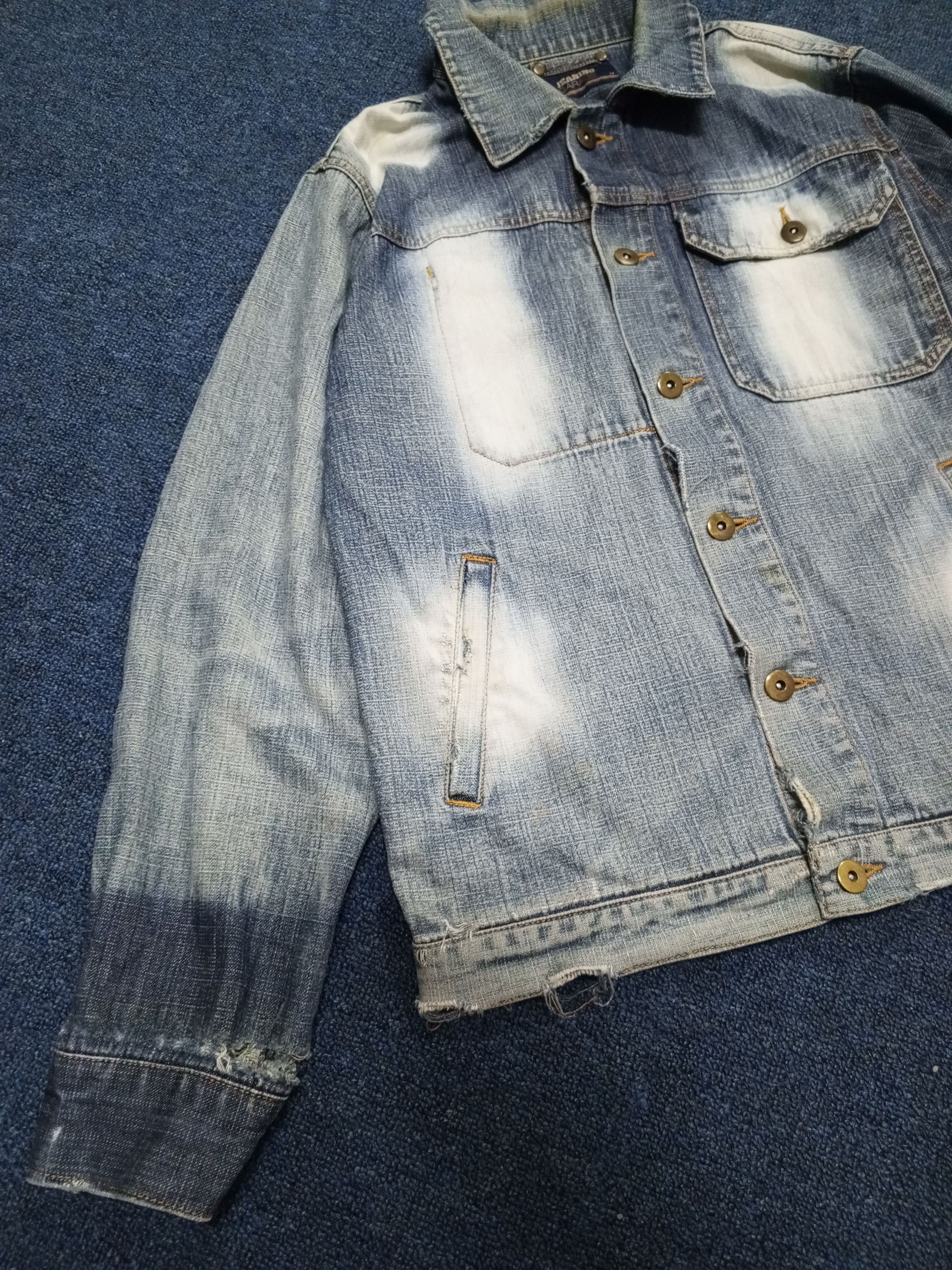 Japanese Brand JEANING GARAGE DENIM JACKET RARE Size US L / EU 52-54 / 3 - 5 Thumbnail