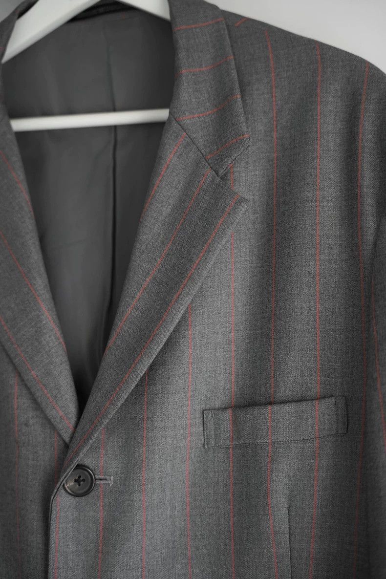 Yohji Yamamoto Yohji Yamamoto Yohji Yamamoto Grey and Orange Striped Suit Size US S / EU 44-46 / 1 - 3 Thumbnail