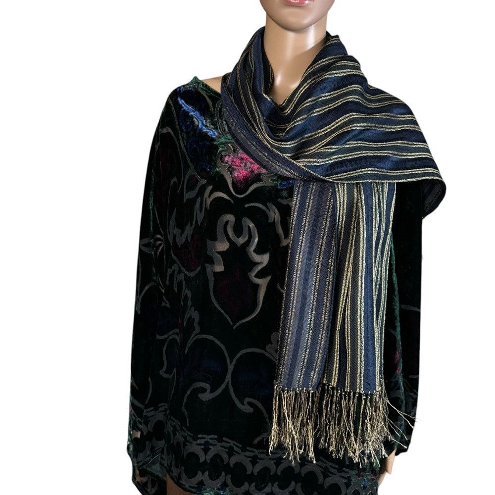 Other Vintage Saldarini Silk Blend Made In Italy Scarf 13'' x 62' Size ONE SIZE - 2 Thumbnail