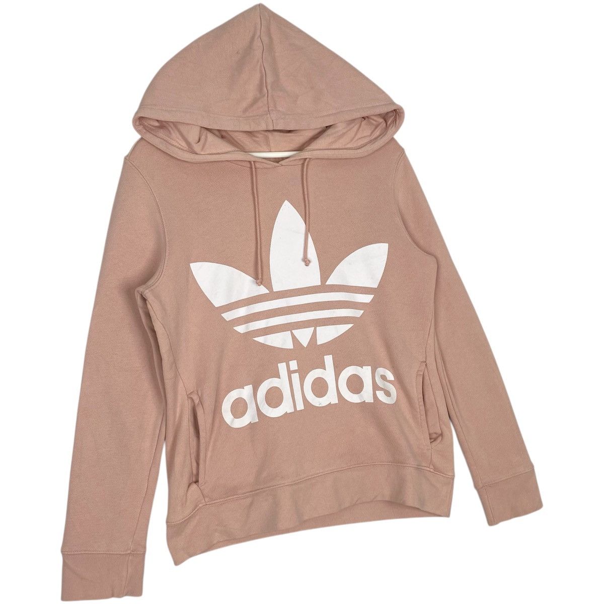 Vintage Vintage Adidas Big Logo Hoodie Sweater Pink Pullover Size S Size US S / EU 44-46 / 1 - 3 Thumbnail