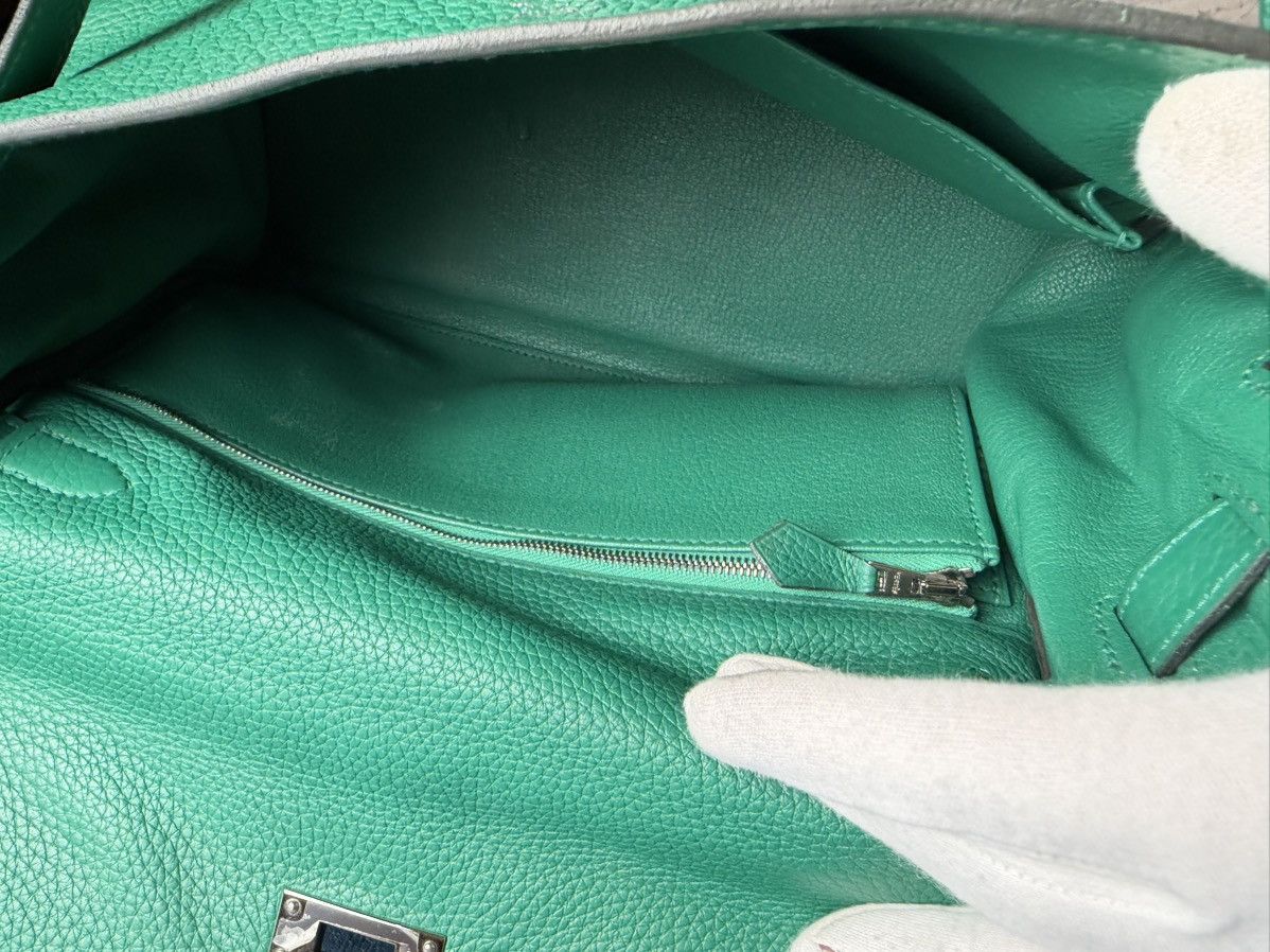 Hermes Kelly Bag 28 Clemence Leather Stamp A Vert Vertigo Size ONE SIZE - 19 Thumbnail