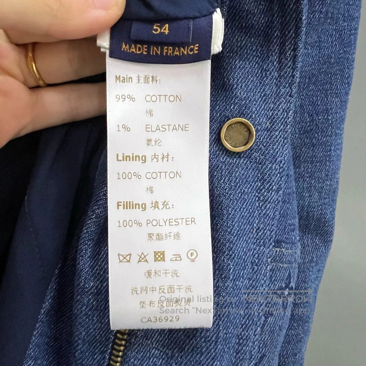 Louis Vuitton louis vuitton blue denim jacket with floral detail. Size US XXL / EU 58 / 5 - 3 Thumbnail