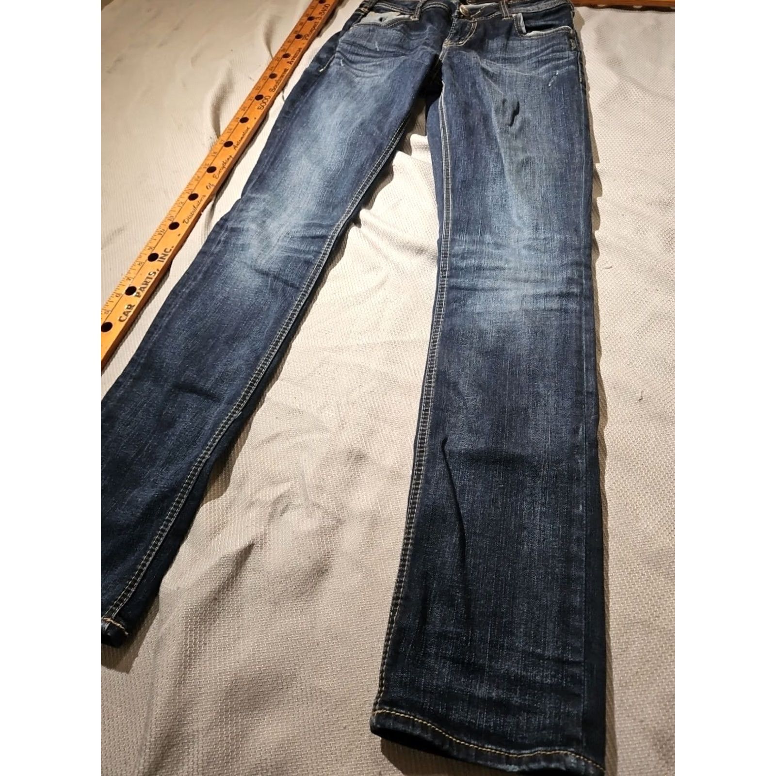 Silver Jeans Co. Silver Jeans Womens Bootcut Jeans 26x32 Suki Blue Denim Stretch Whisker 5-Pocket Regular Rise Adult Womens Jeans Size 26" / US 2 / IT 38 - 6 Thumbnail