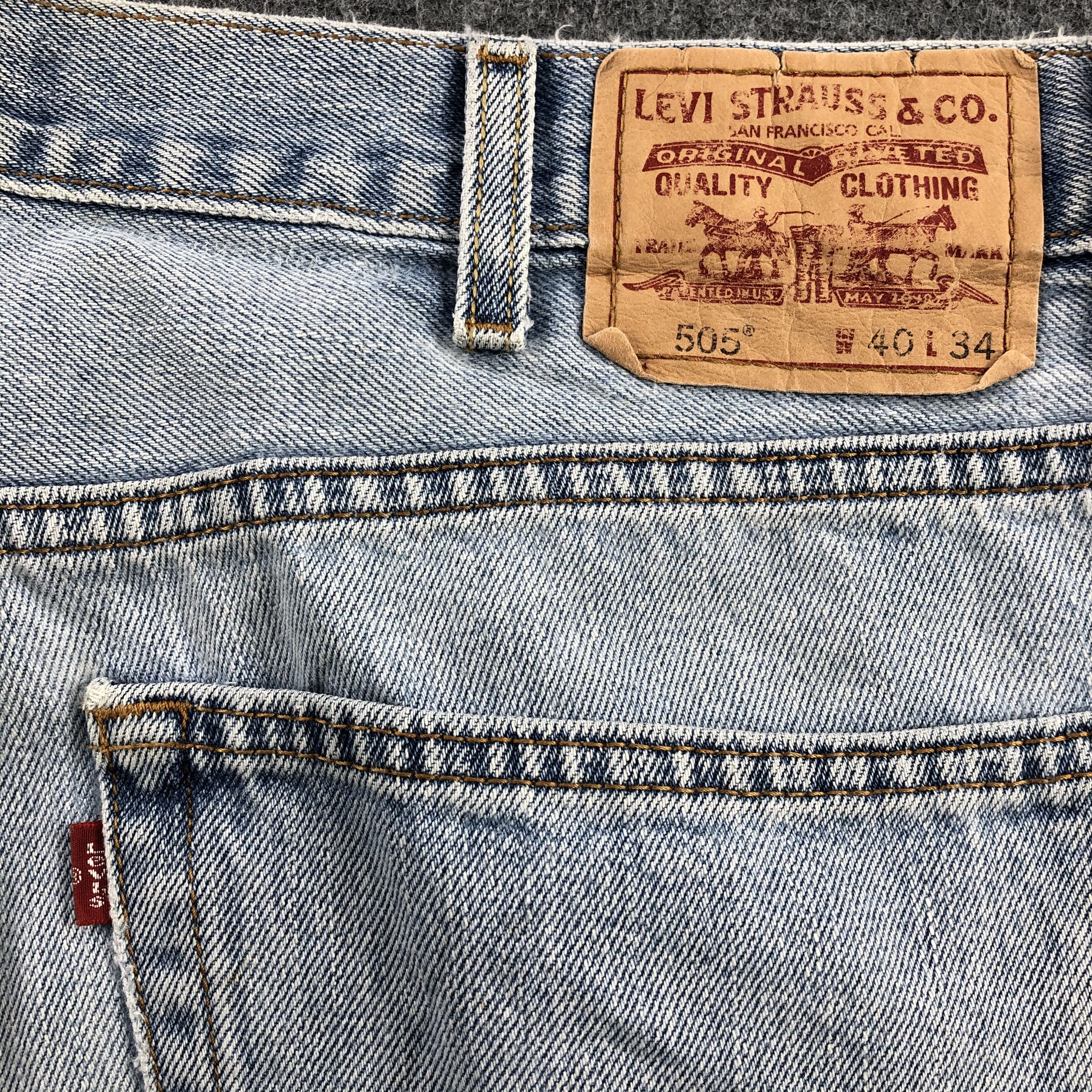 Levi's Vintage Light Washed Levis 505 Jeans-J932 Size US 40 / EU 56 - 5 Thumbnail