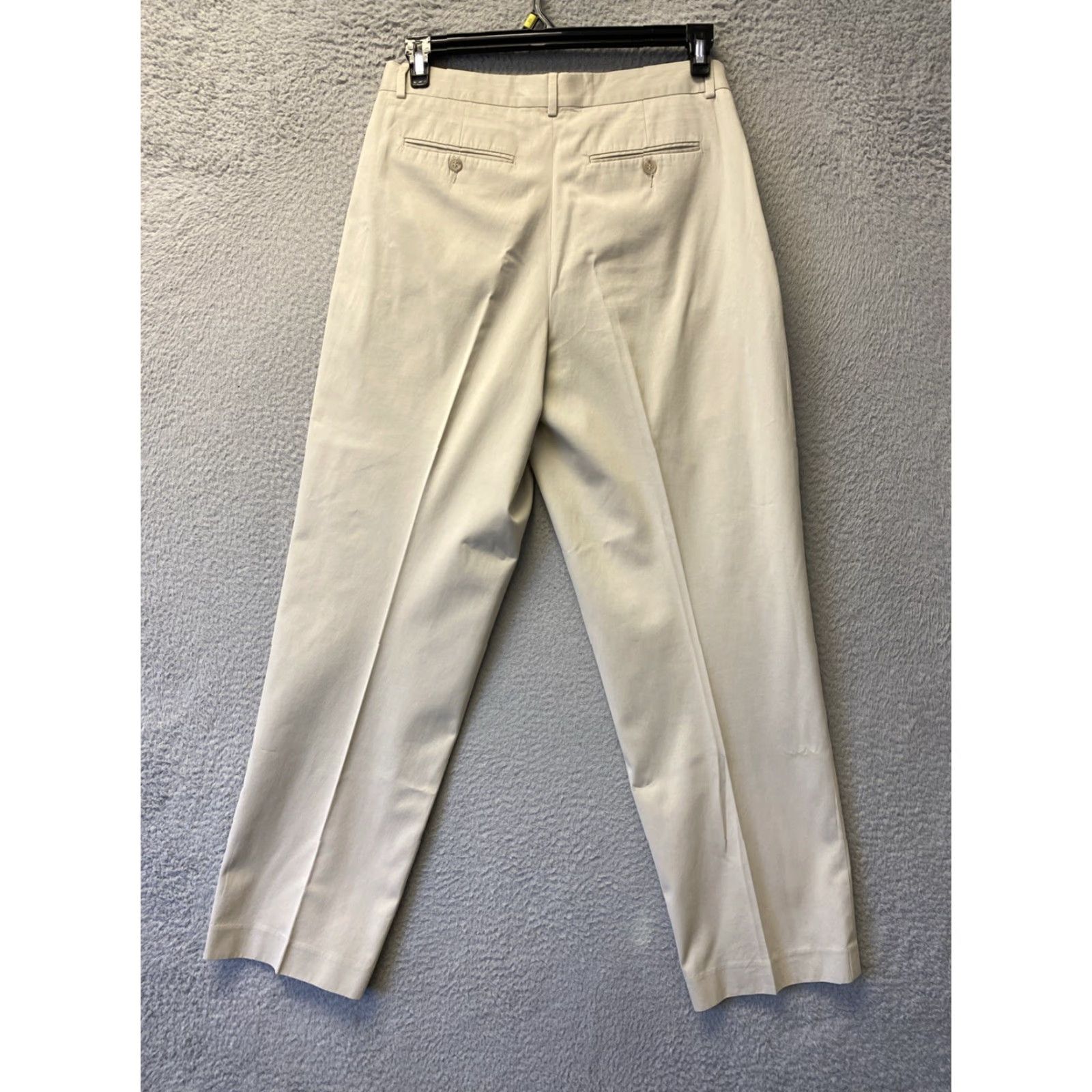 J.Crew J. Crew Men’s Chino Pants Solid Beige 34x32 Relaxed Tapered Pleated Front 100% Cotton / Selvage Button Closure Mens Pants Size US 34 / EU 50 - 6 Thumbnail