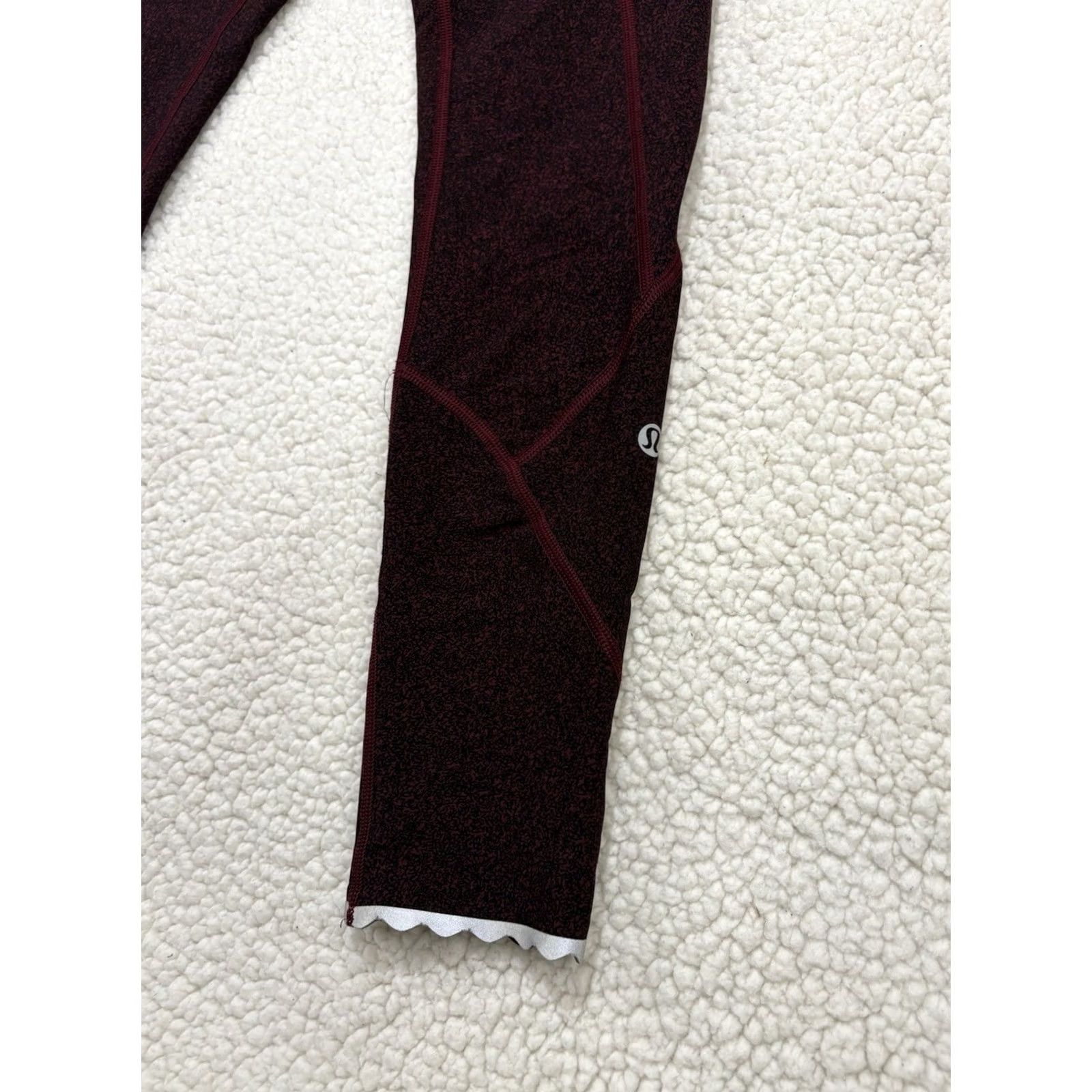 Lululemon Lululemon Tight Stuff Tight II Leggings 25" Granulite Garnet Black Size 6 Workout Athleisure Womens Size 28" / US 6 / IT 42 - 5 Thumbnail
