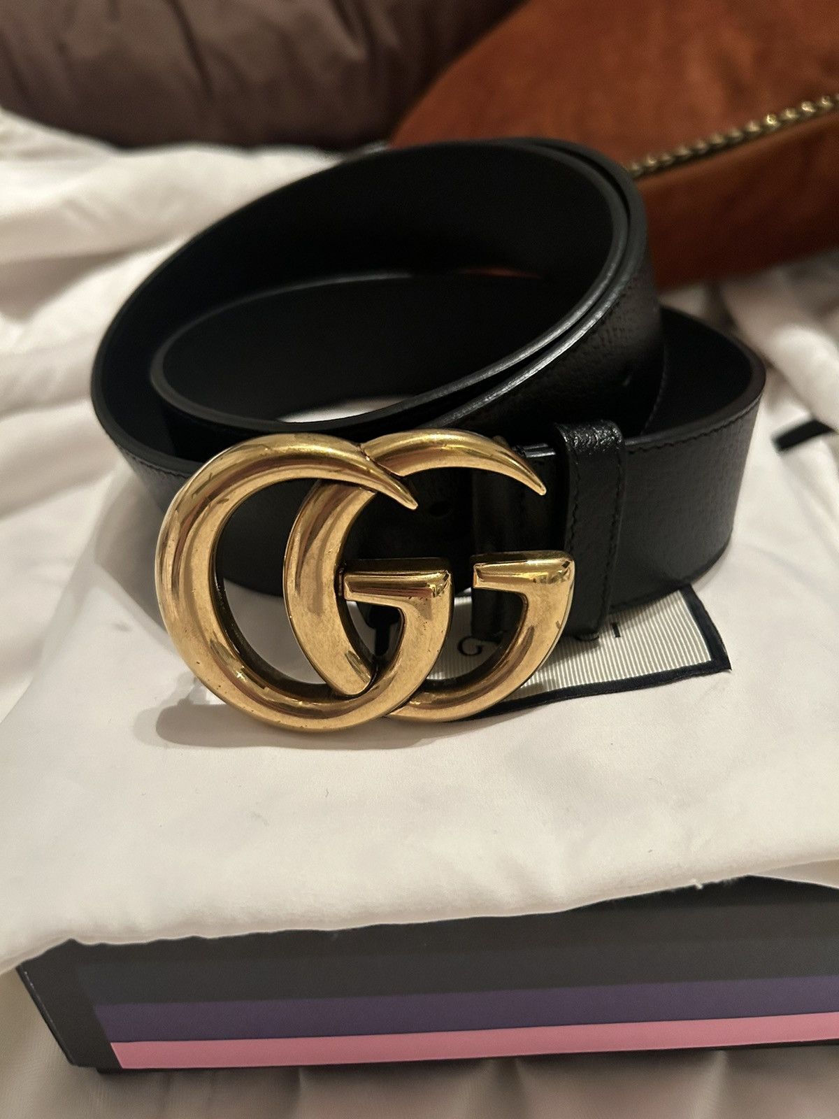 Gucci Gucci Belt Double G Logo leather belt Size ONE SIZE - 2 Thumbnail