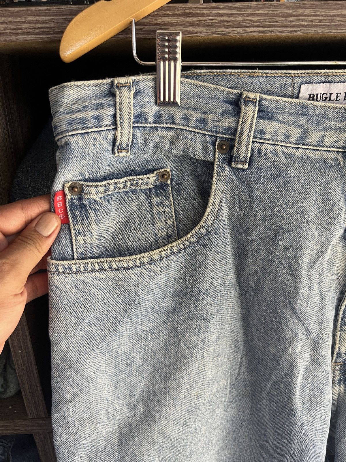 Bugle Boy 🔥Vintage Bugle Boy Cropped Denim Size US 35 - 4 Thumbnail