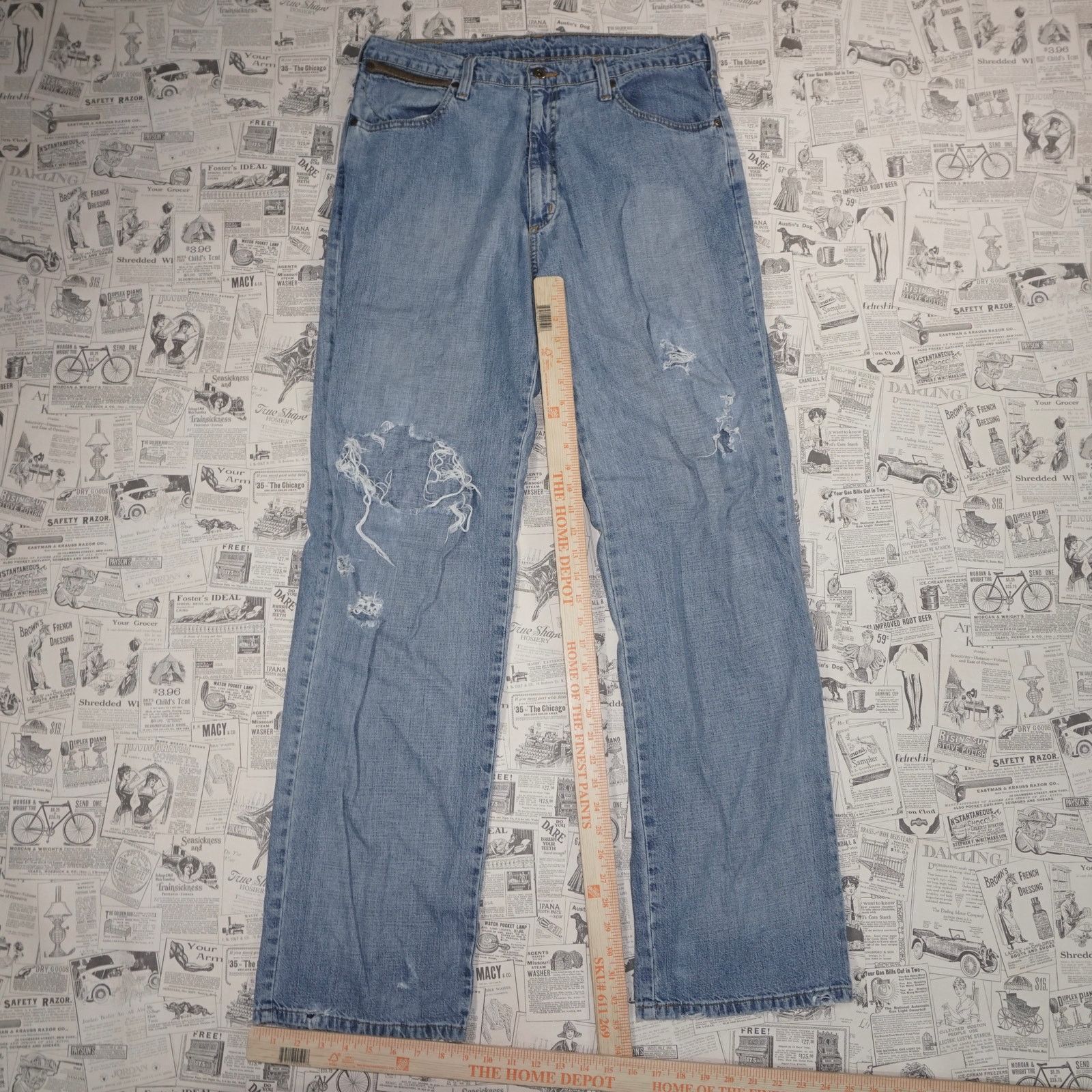 Ralph Lauren 32x34 - Vintage Y2K Ralph Lauren 00s distressed denim pants Size US 32 / EU 48 - 3 Thumbnail