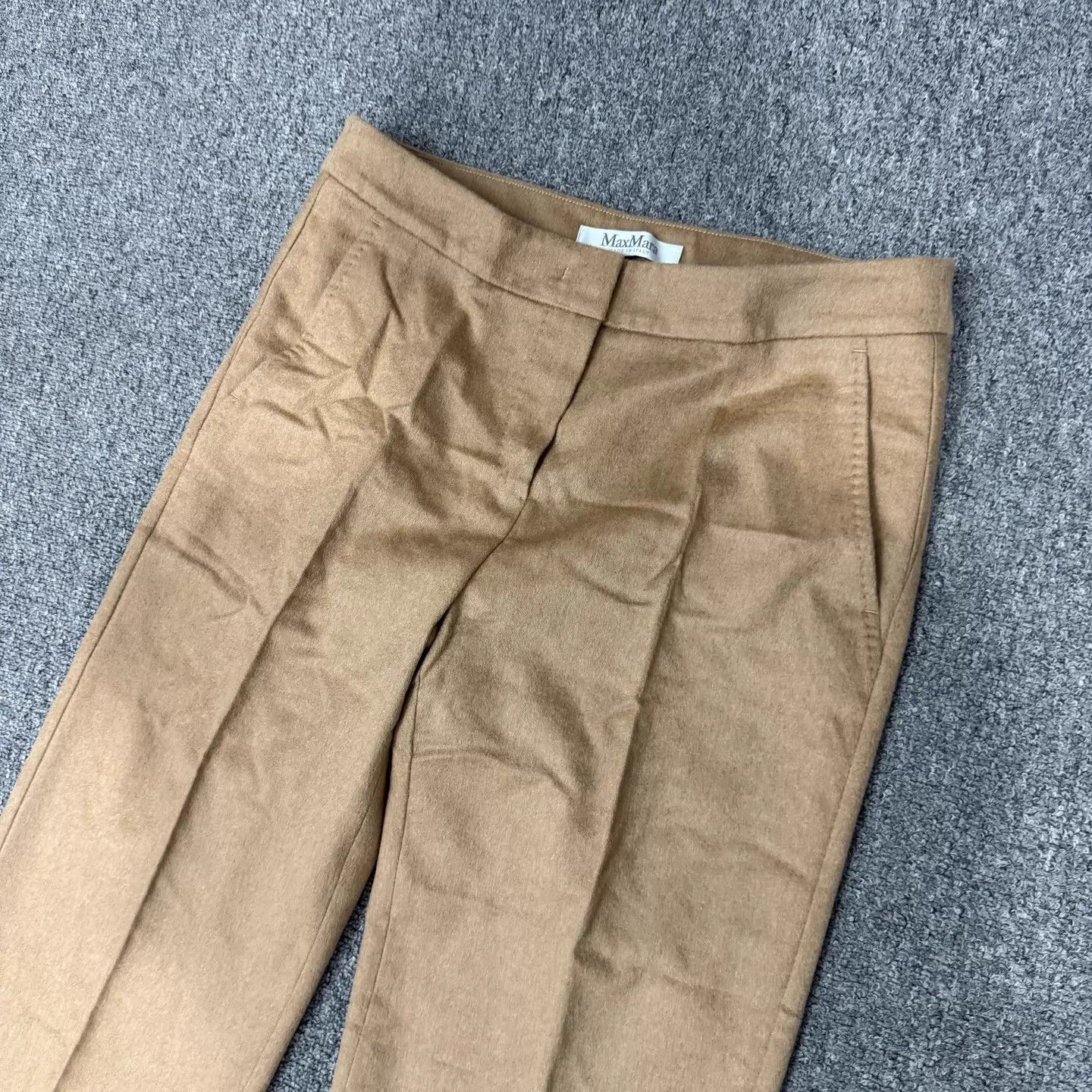 Max Mara Maxmara khaki wool chino trousers 34 99% new Size 25" / US 0 / IT 36 - 3 Thumbnail
