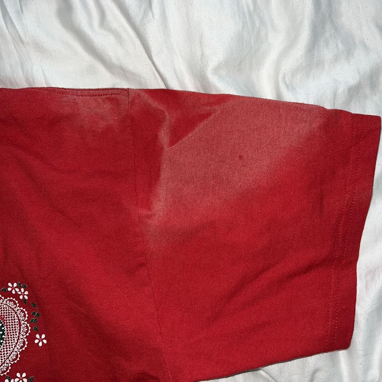 Jerzees Vintage 90s Red and white tshirt Size L / US 10 / IT 46 - 6 Thumbnail