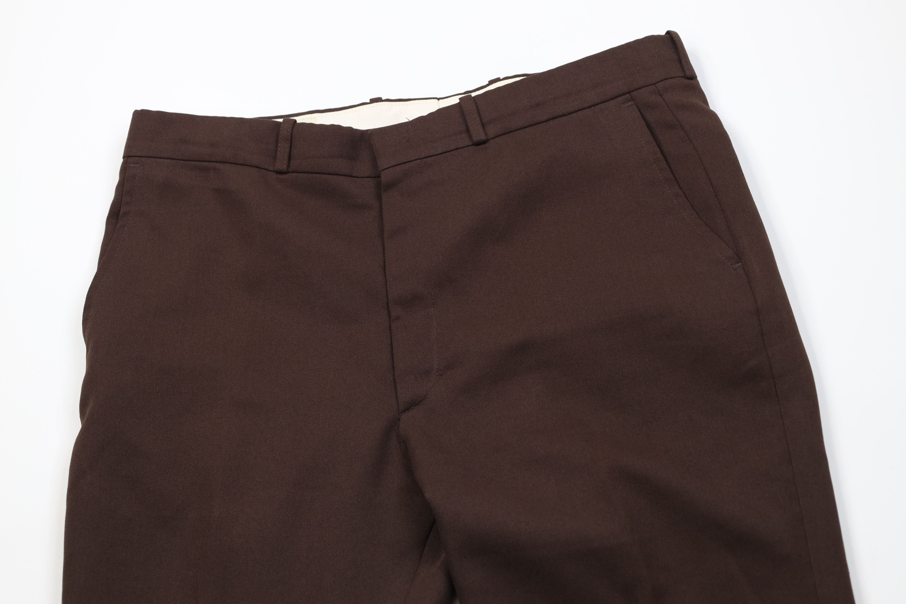 Vintage Vintage 70s Streetwear Flared Wide Leg Chino Pants Brown USA Size US 36 / EU 52 - 2 Thumbnail