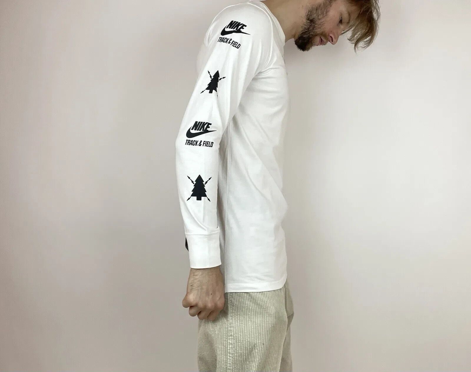 Nike Nike NTF NT/F TRACK & FIELD Long Sleeve White Shirt Mens Size US L / EU 52-54 / 3 - 6 Thumbnail