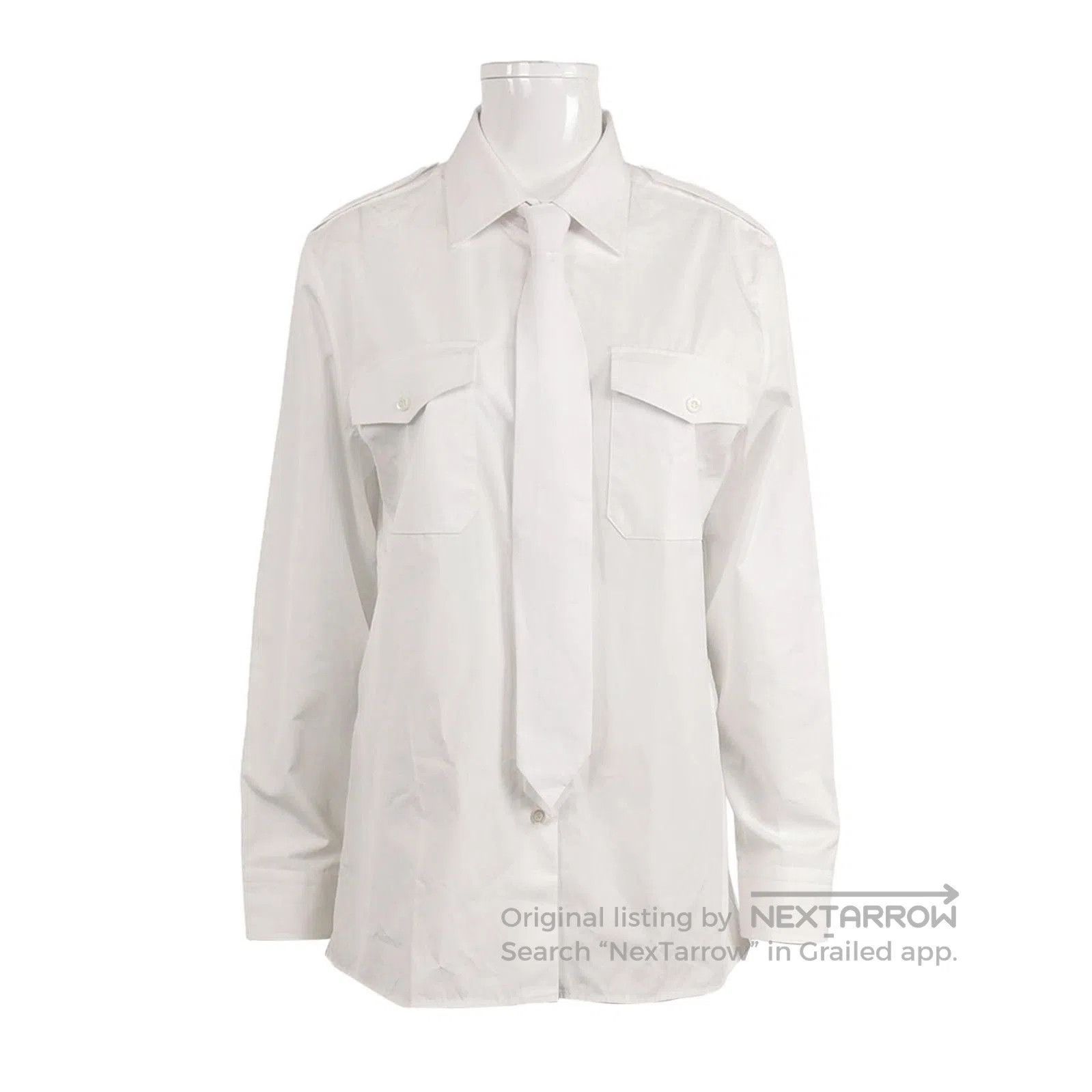 Prada Prada Long Sleeve Shirt with Tie . Size M / US 6-8 / IT 42-44 - 1 Thumbnail