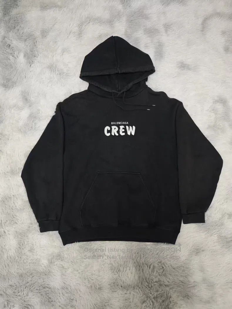 Balenciaga Balenciaga Solid Color Logo Printed Pullover Hoodie Size US M / EU 48-50 / 2 - 1 Thumbnail
