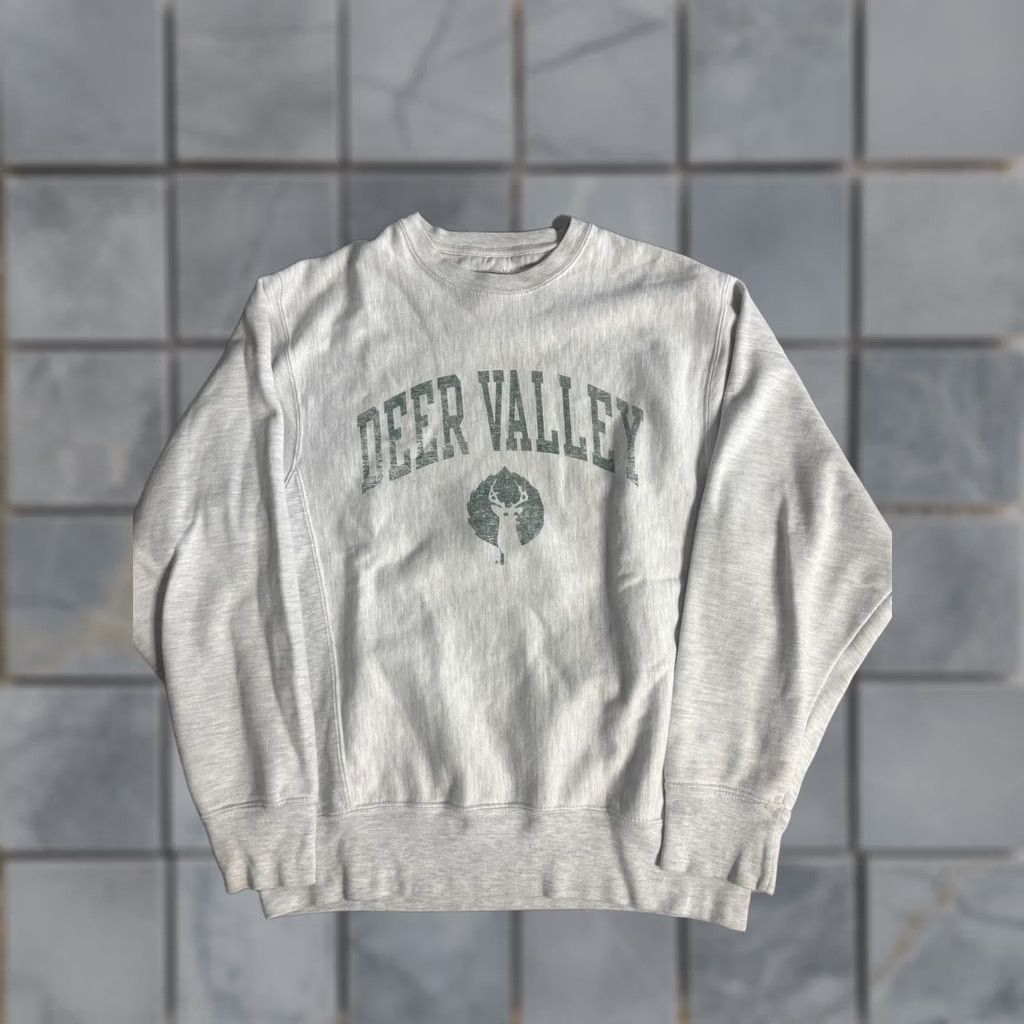 Champion Champion Sweatshirt Mens Large Gray Deer Valley Graphic Reverse Weave Size US L / EU 52-54 / 3 - 1 Thumbnail