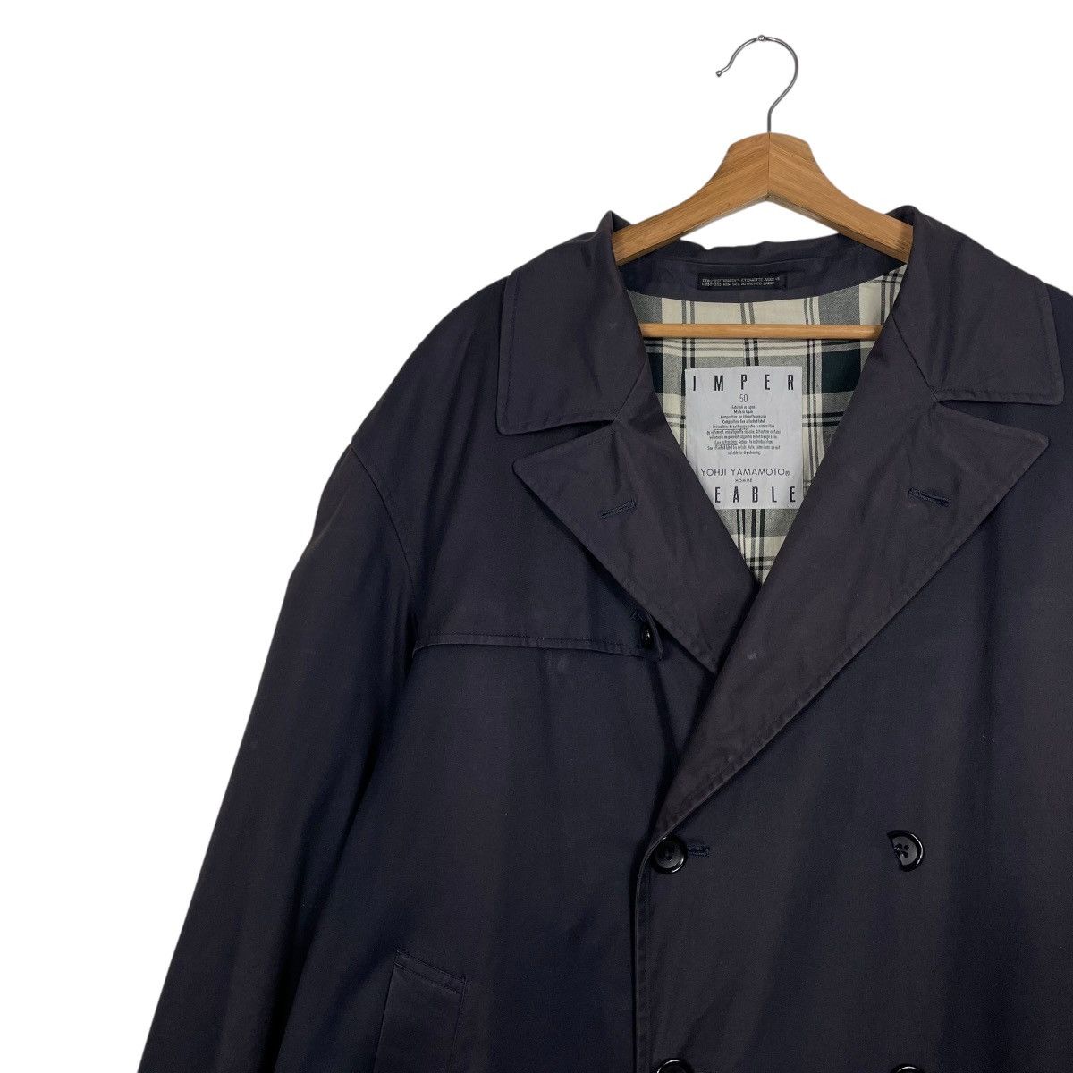 Yohji Yamamoto Yohji Yamamoto Homme Imper Meable Double Breasted Coat Size US M / EU 48-50 / 2 - 7 Thumbnail