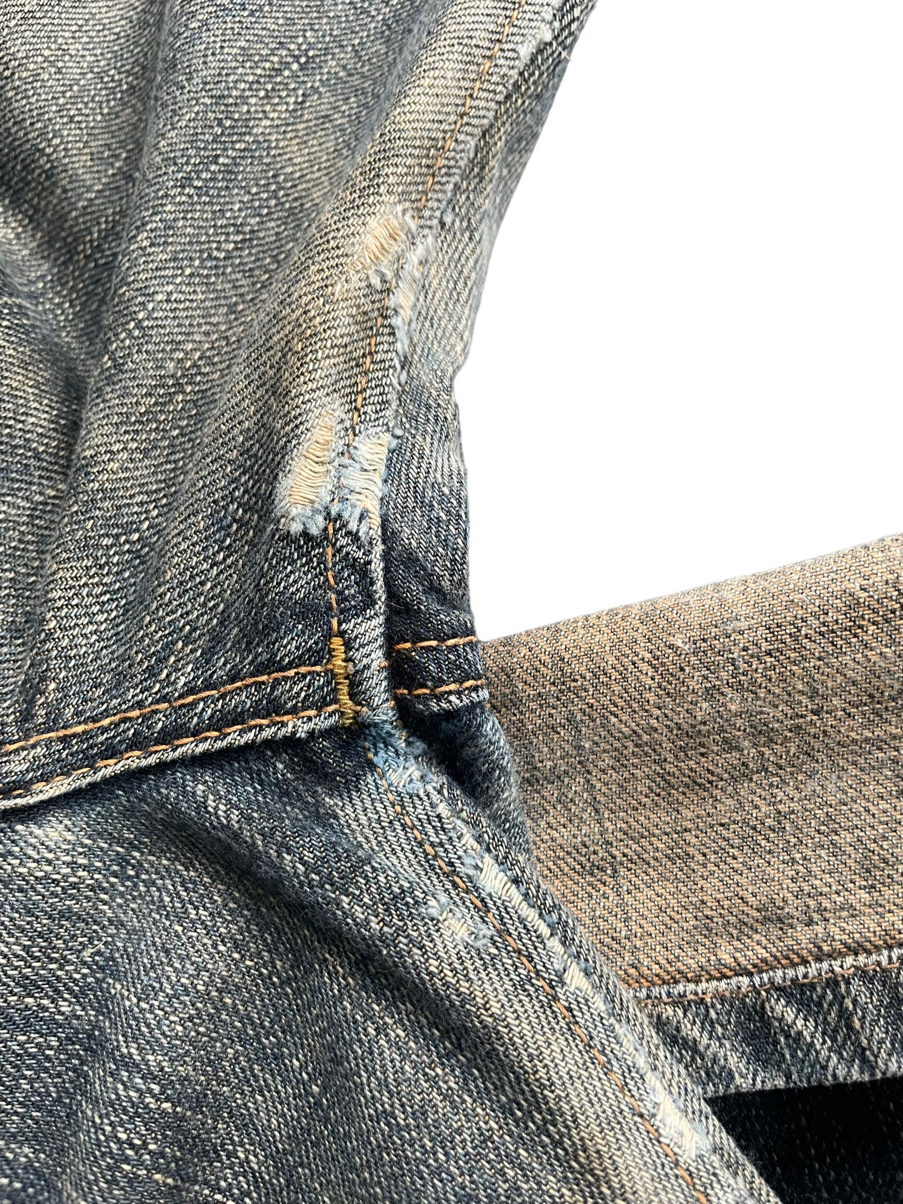 Edwin Vintage Mudwash Edwin 505ZXX Distresed Selvedge Denim Size US 30 / EU 46 - 4 Thumbnail