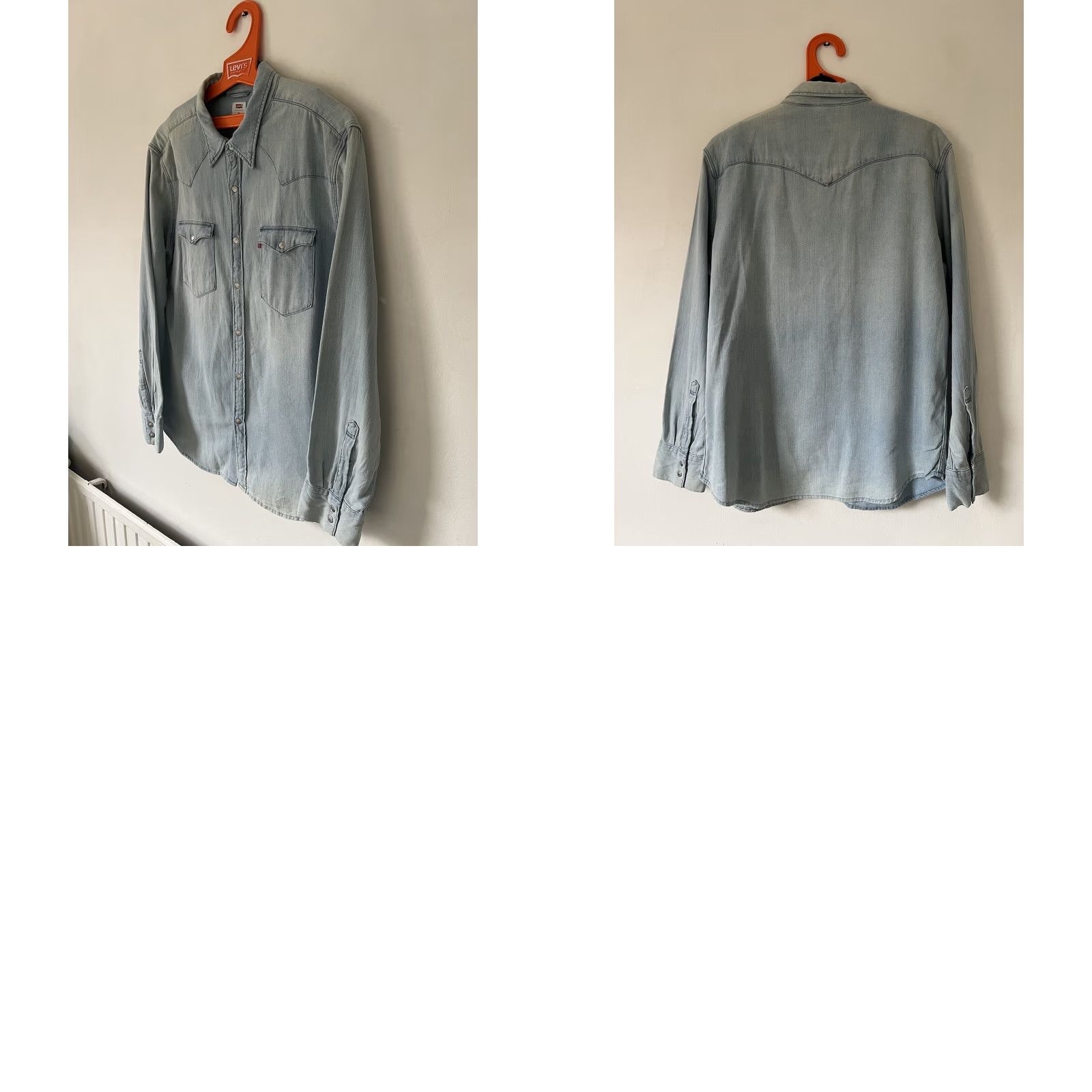 Levi's Levi's Barstow Shirt XL 2019 Western Denim Rivet Snap Pockets Blue Mens Size US XL / EU 56 / 4 - 11 Thumbnail