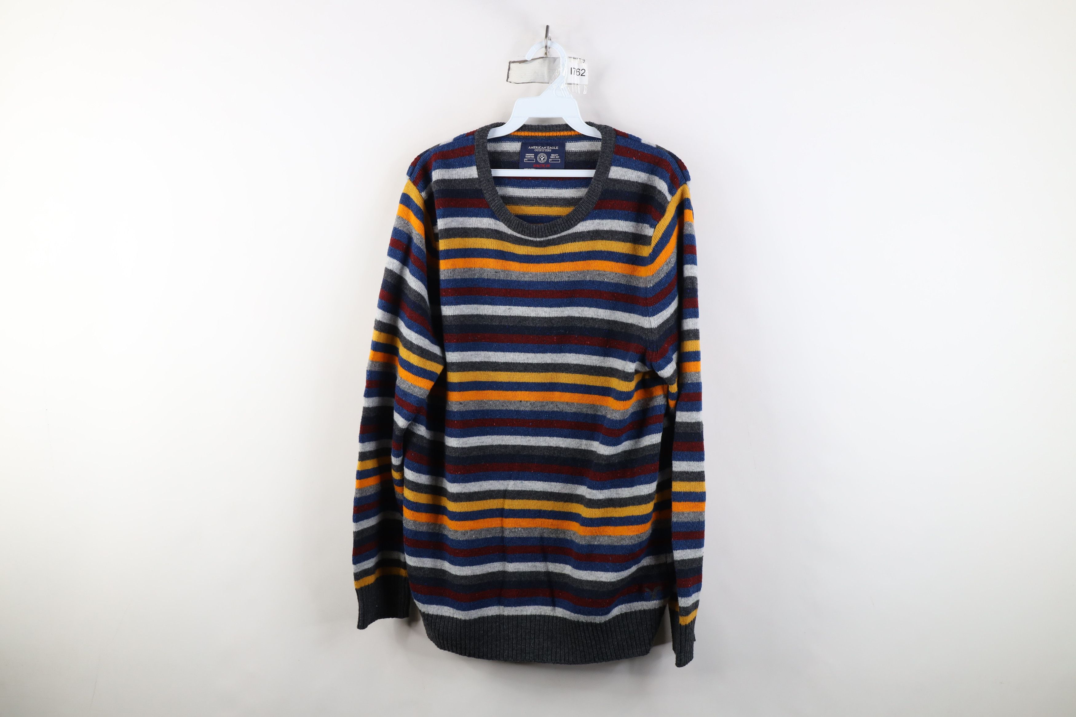 American Eagle Outfitters Vintage Y2K American Eagle Outfitters Rainbow Knit Sweater Size US L / EU 52-54 / 3 - 1 Thumbnail