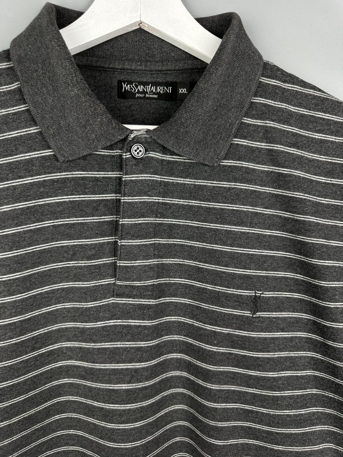 Yves Saint Laurent Yves Saint Laurent YSL Polo T Shirt Stripe Luxury Old Money Size US XL / EU 56 / 4 - 3 Thumbnail