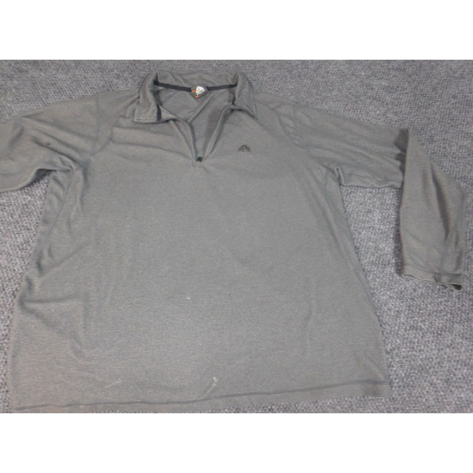 Nike ACG Nike ACG Sweatshirt Mens XL Gray Pullover 1/4 Zip Zip Hooded Striped Vintage No Size US XL / EU 56 / 4 - 2 Thumbnail
