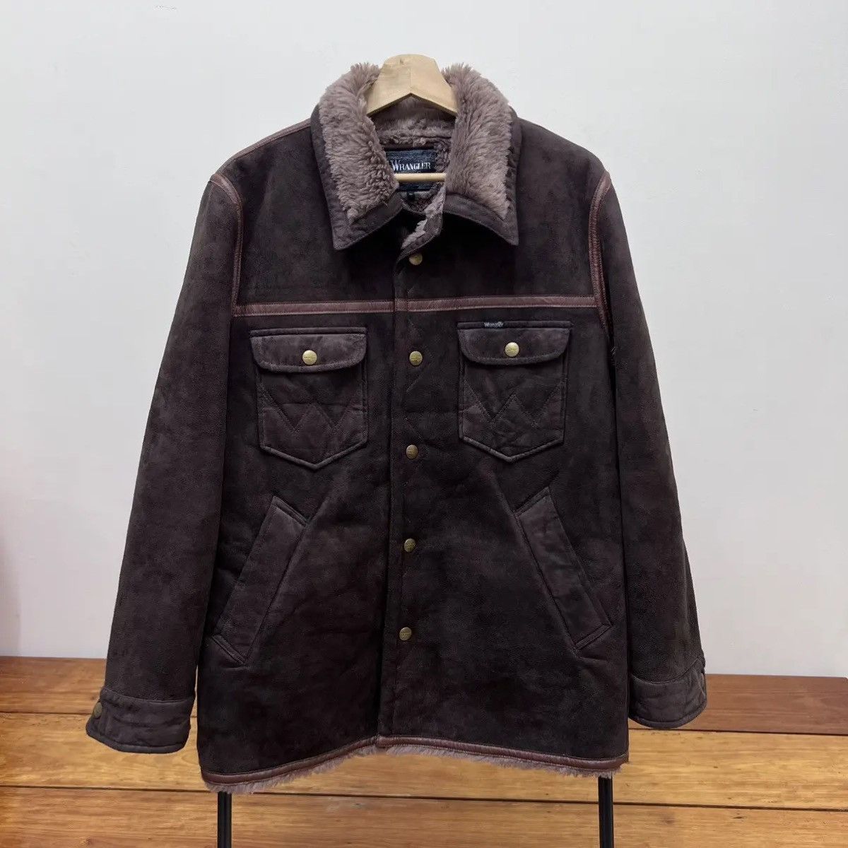 Wrangler Vintage Wrangler Sherpa Suede Western Jacket Size US L / EU 52-54 / 3 - 1 Thumbnail