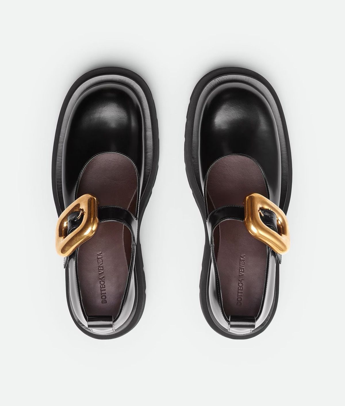 Bottega Veneta Black Bottega Veneta Lug Mary-Jane Flats shoes Sz 8 Size US 8 / IT 38 - 4 Thumbnail