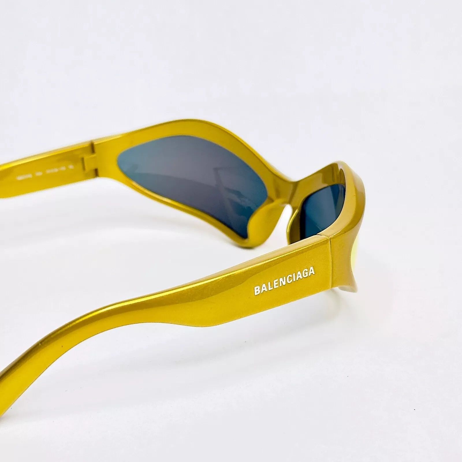 Balenciaga BALENCIAGA FENNEC 0314 Yellow Red Mirror 004 Fashion BB0314 Size ONE SIZE - 3 Thumbnail