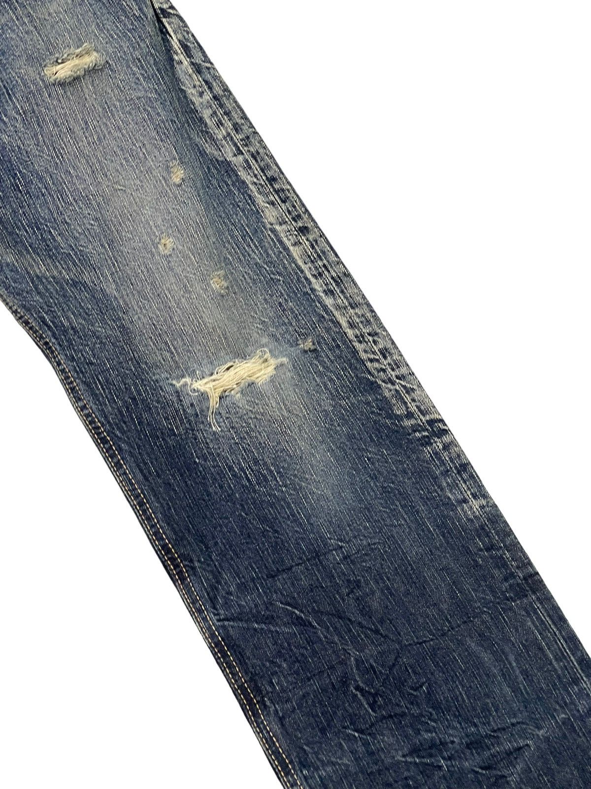 Edwin Stone Wash Jeans Edwin Japan Faded Distress Slim 8🟦2 Size US 31 - 4 Thumbnail