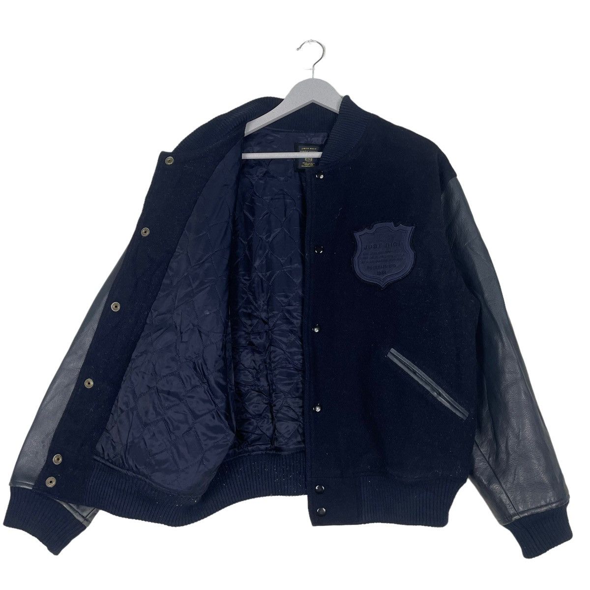 BIGI × Japanese Brand 💥90s BIGI OLD VARSITY ALL BLACK JACKET Size US L / EU 52-54 / 3 - 9 Thumbnail