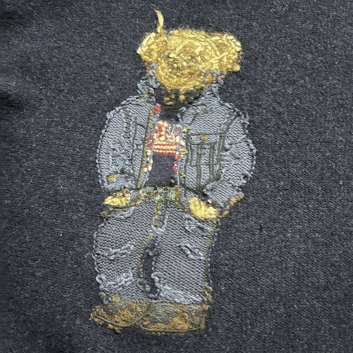 Polo Ralph Lauren × Ralph Lauren × Vintage Iconic Denim Polo Bear Sweaters Size US L / EU 52-54 / 3 - 10 Thumbnail