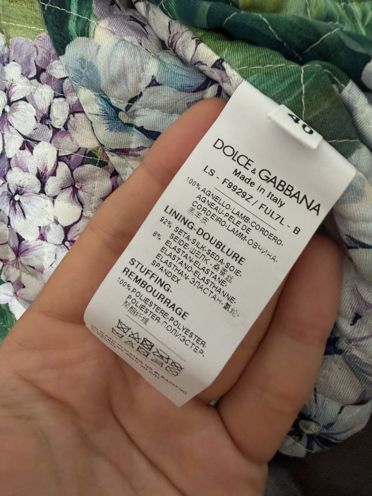 Dolce & Gabbana Dolce & Gabbana Hydrangea Leather Biker Jacket IT 40 (S/M) Size M / US 6-8 / IT 42-44 - 7 Thumbnail