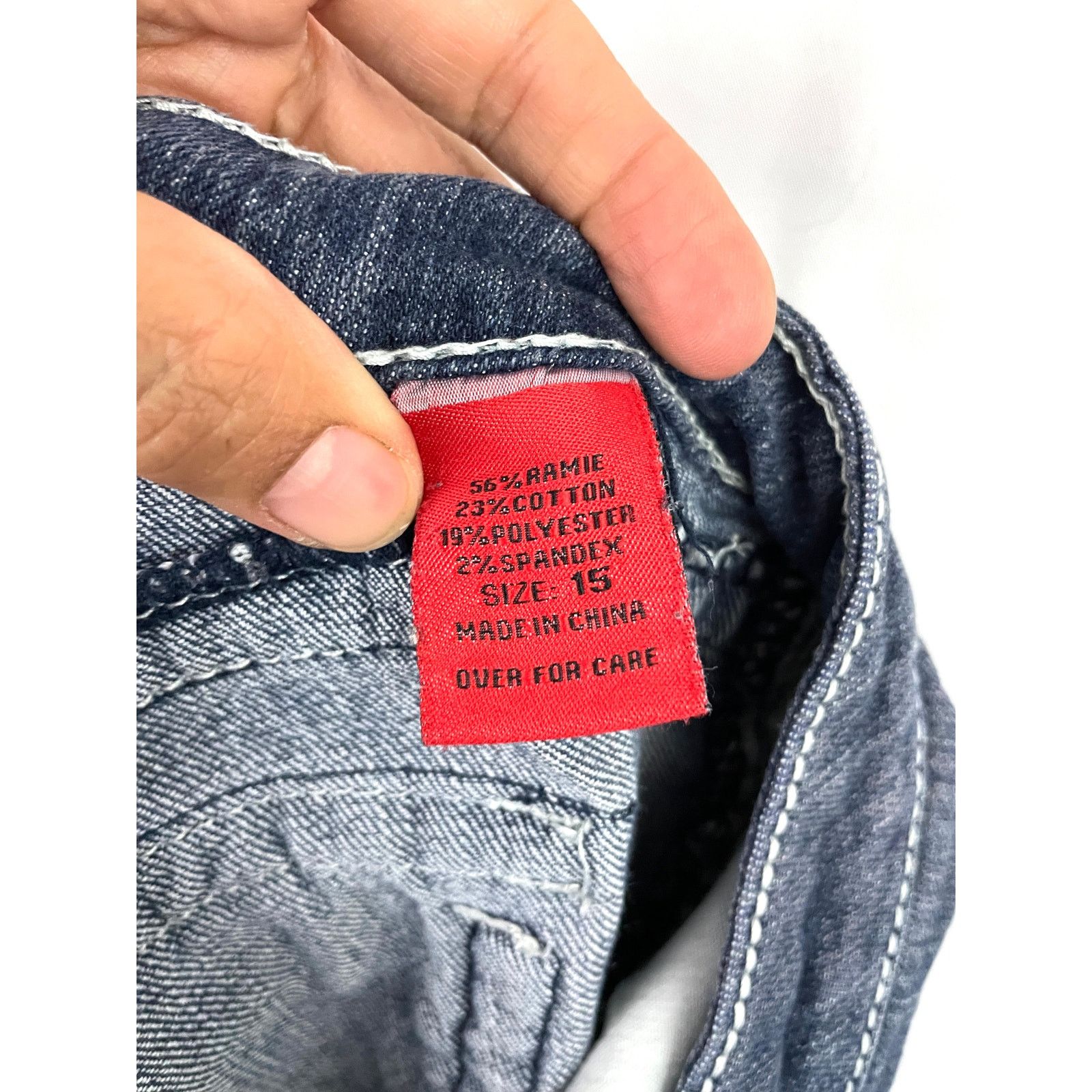 Eighty Eight Eighty Eight Blue Denim Jeans Low Rise White Sz 15 Size 34" / US 12 / IT 48 - 4 Thumbnail